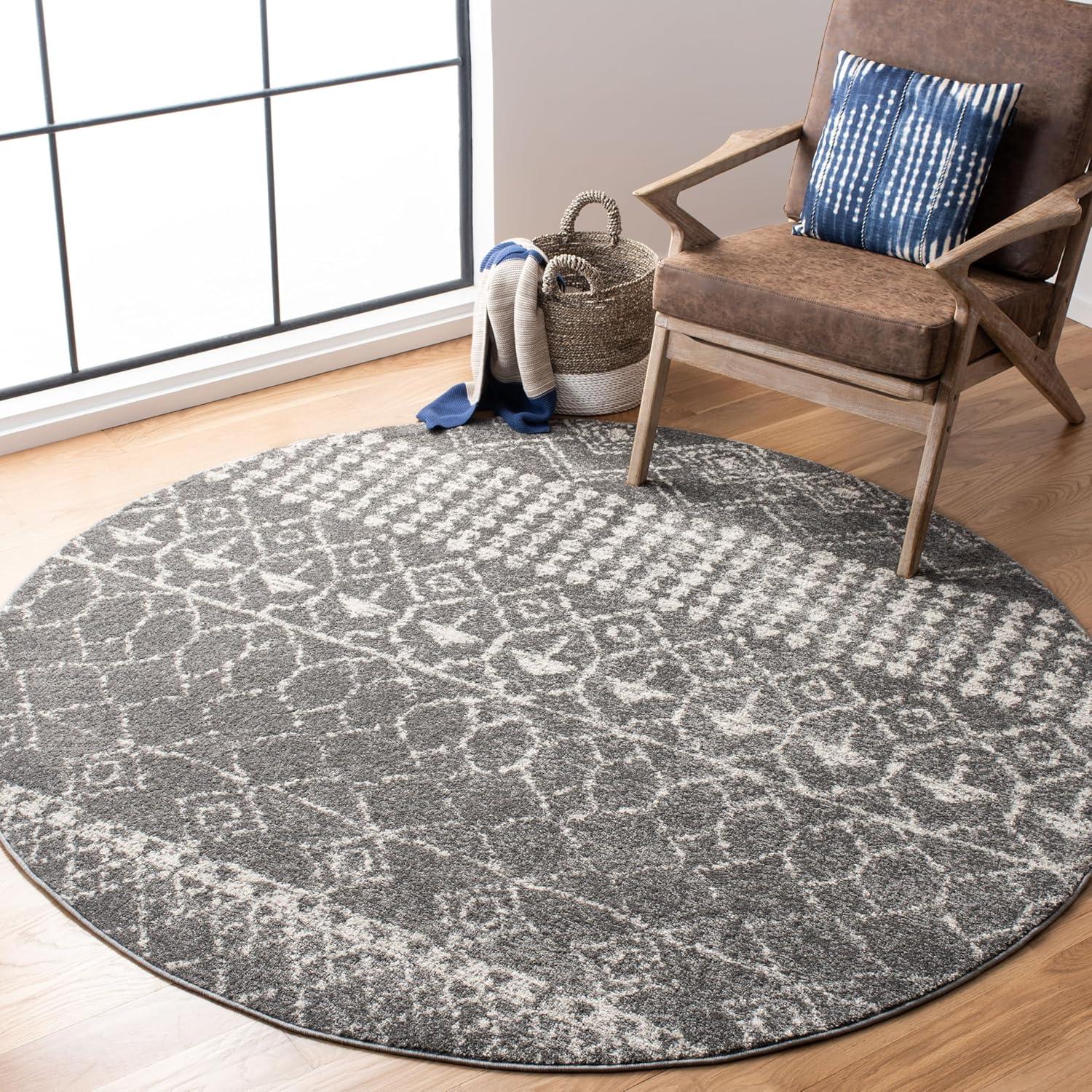 image:imageSAFAVIEH Area Rug 8x10 Tulum Collection Large Ivory amp Black Moroccan Boho Distressed Design NonShedding amp Easy Cleaning Ideal for Living Room Bedroom Office Dining Space TUL229BGreyIvory