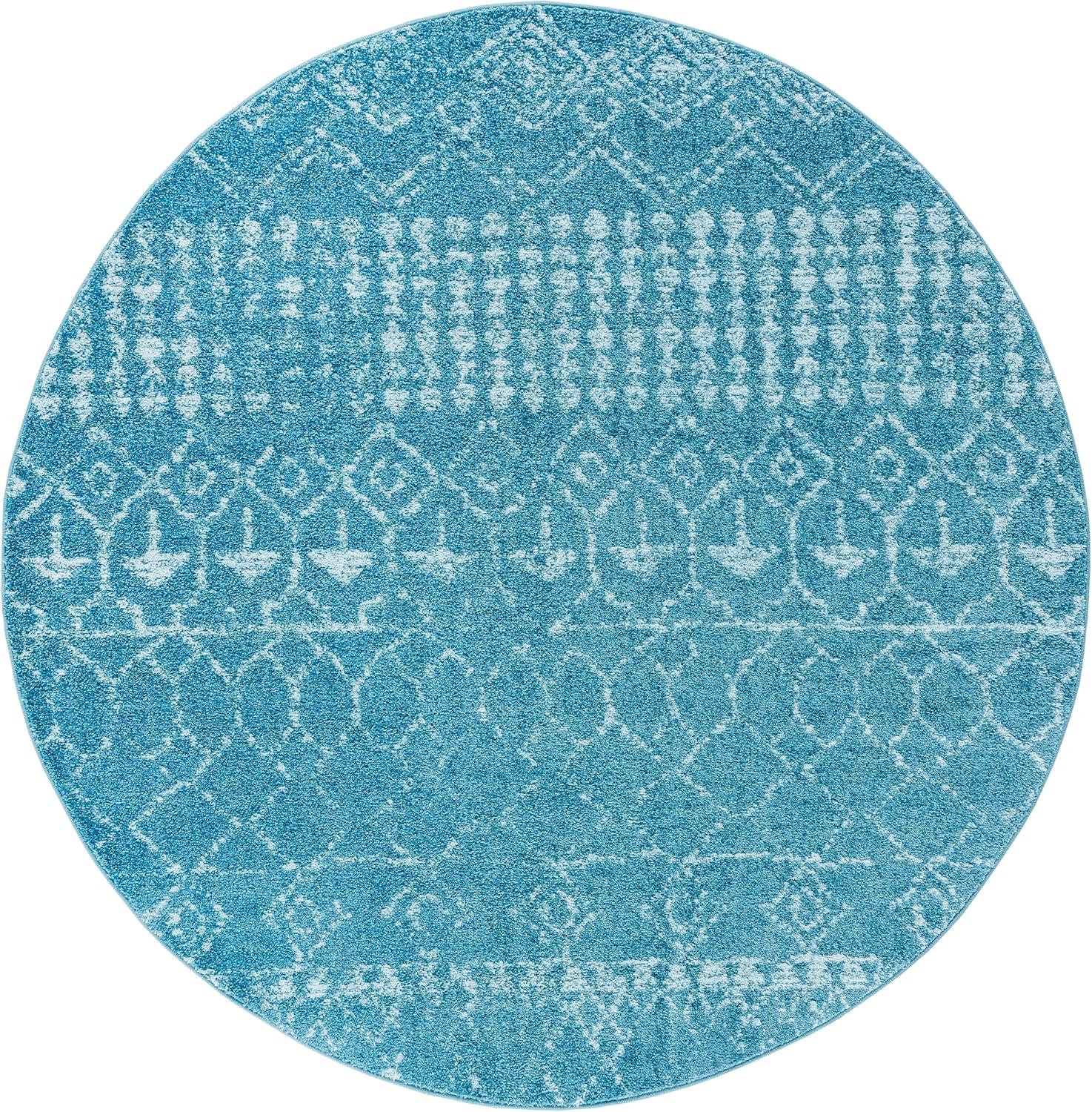 image:imageSAFAVIEH Area Rug 8x10 Tulum Collection Large Ivory amp Black Moroccan Boho Distressed Design NonShedding amp Easy Cleaning Ideal for Living Room Bedroom Office Dining Space TUL229BTurquoiseBlue