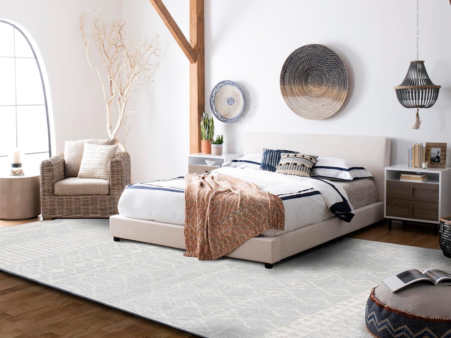 image:imageSAFAVIEH Area Rug 8x10 Tulum Collection Large Ivory amp Black Moroccan Boho Distressed Design NonShedding amp Easy Cleaning Ideal for Living Room Bedroom Office Dining Space TUL229BLight GreyIvory