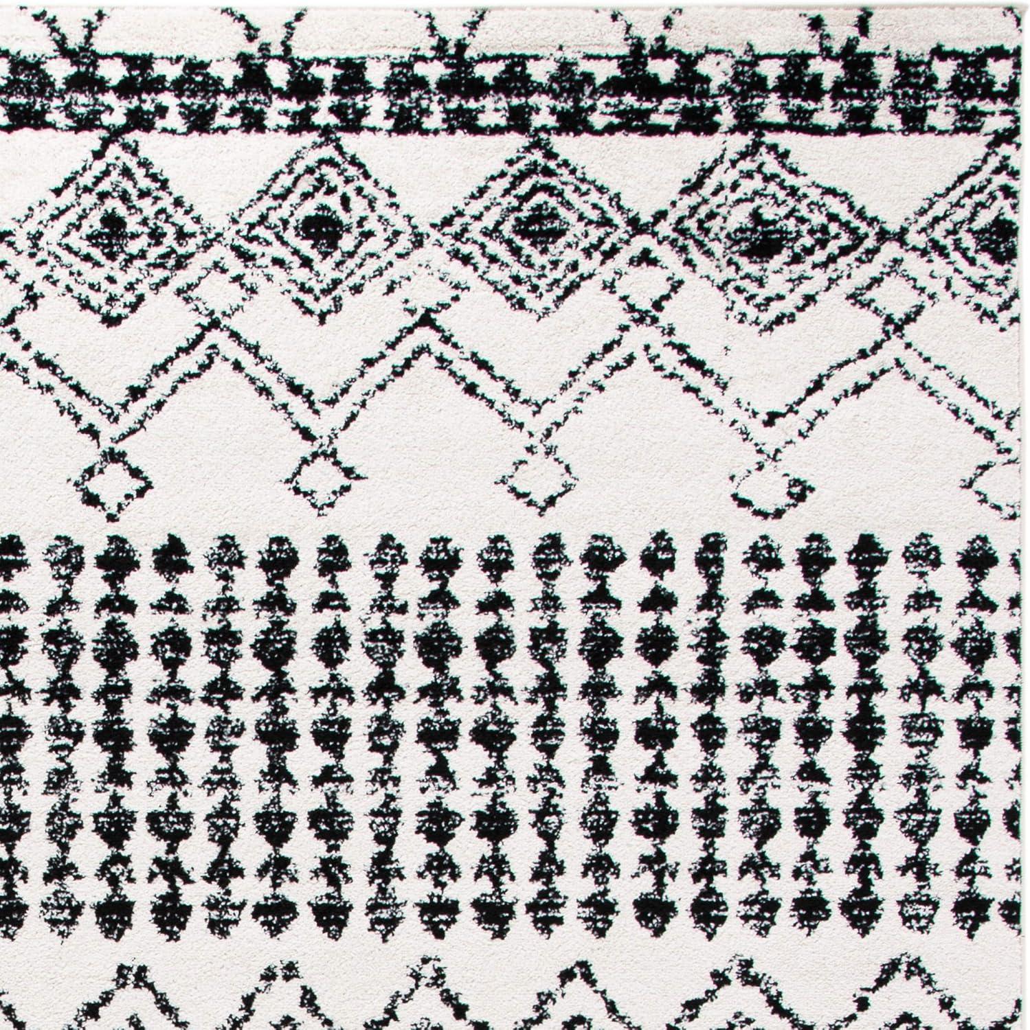 image:imageSAFAVIEH Area Rug 8x10 Tulum Collection Large Ivory amp Black Moroccan Boho Distressed Design NonShedding amp Easy Cleaning Ideal for Living Room Bedroom Office Dining Space TUL229BIvoryBlack