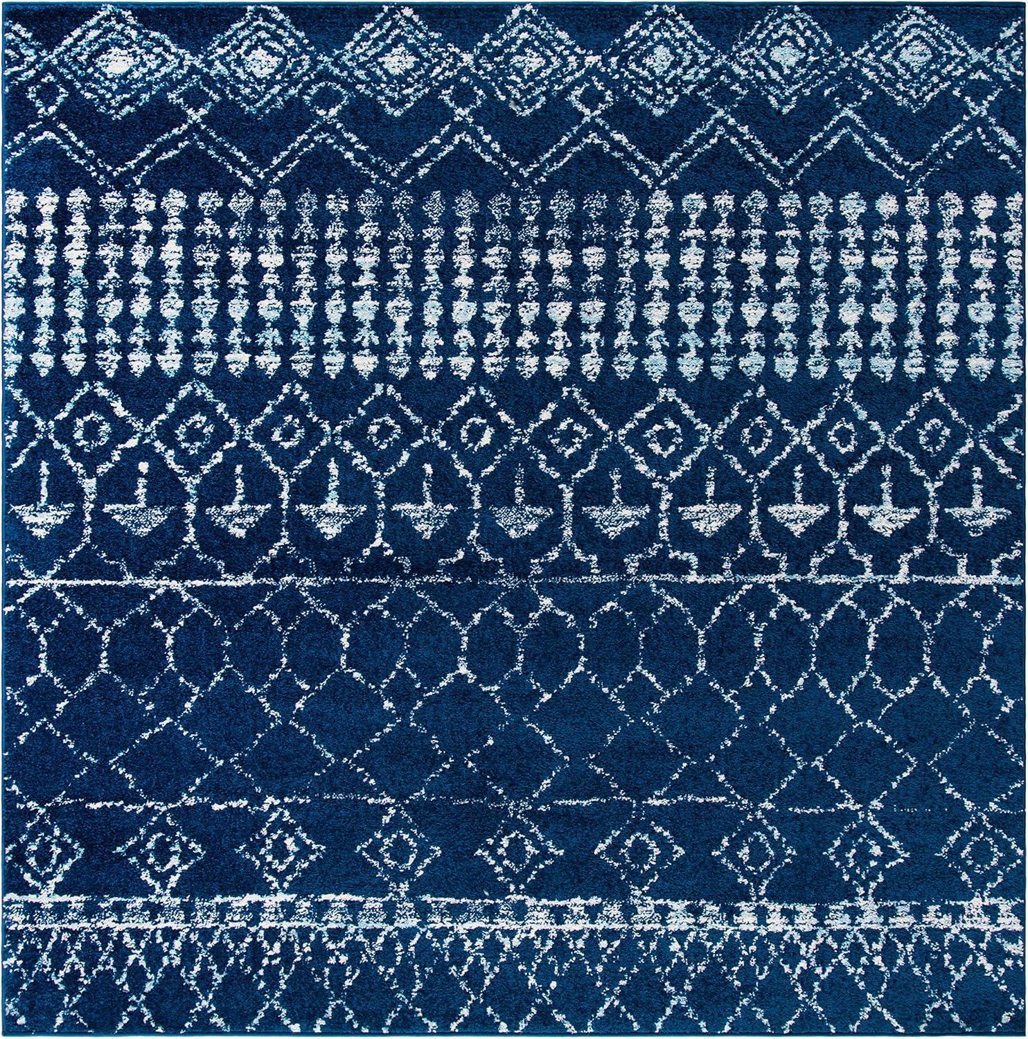 image:imageSAFAVIEH Area Rug 8x10 Tulum Collection Large Ivory amp Black Moroccan Boho Distressed Design NonShedding amp Easy Cleaning Ideal for Living Room Bedroom Office Dining Space TUL229BNavyIvory