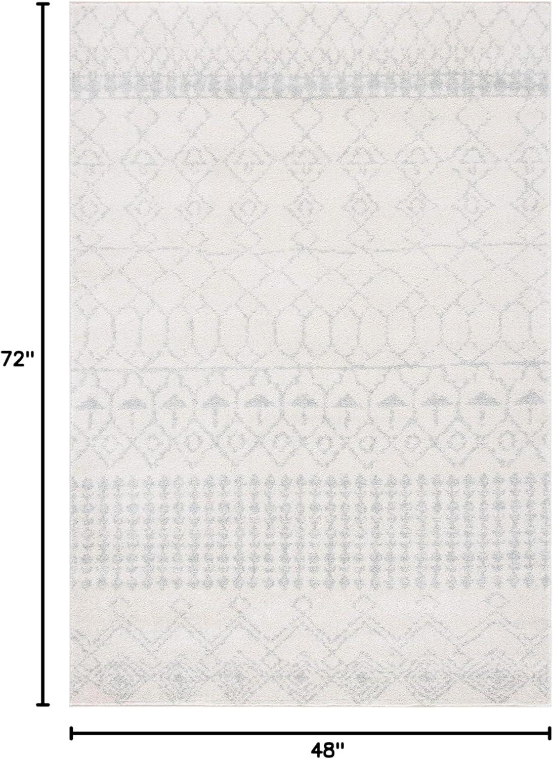 image:imageSAFAVIEH Area Rug 8x10 Tulum Collection Large Ivory amp Black Moroccan Boho Distressed Design NonShedding amp Easy Cleaning Ideal for Living Room Bedroom Office Dining Space TUL229BIvoryLight Grey
