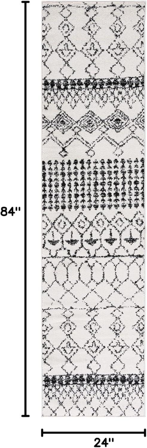 image:imageSAFAVIEH Area Rug 8x10 Tulum Collection Large Ivory amp Black Moroccan Boho Distressed Design NonShedding amp Easy Cleaning Ideal for Living Room Bedroom Office Dining Space TUL229BIvoryBlack