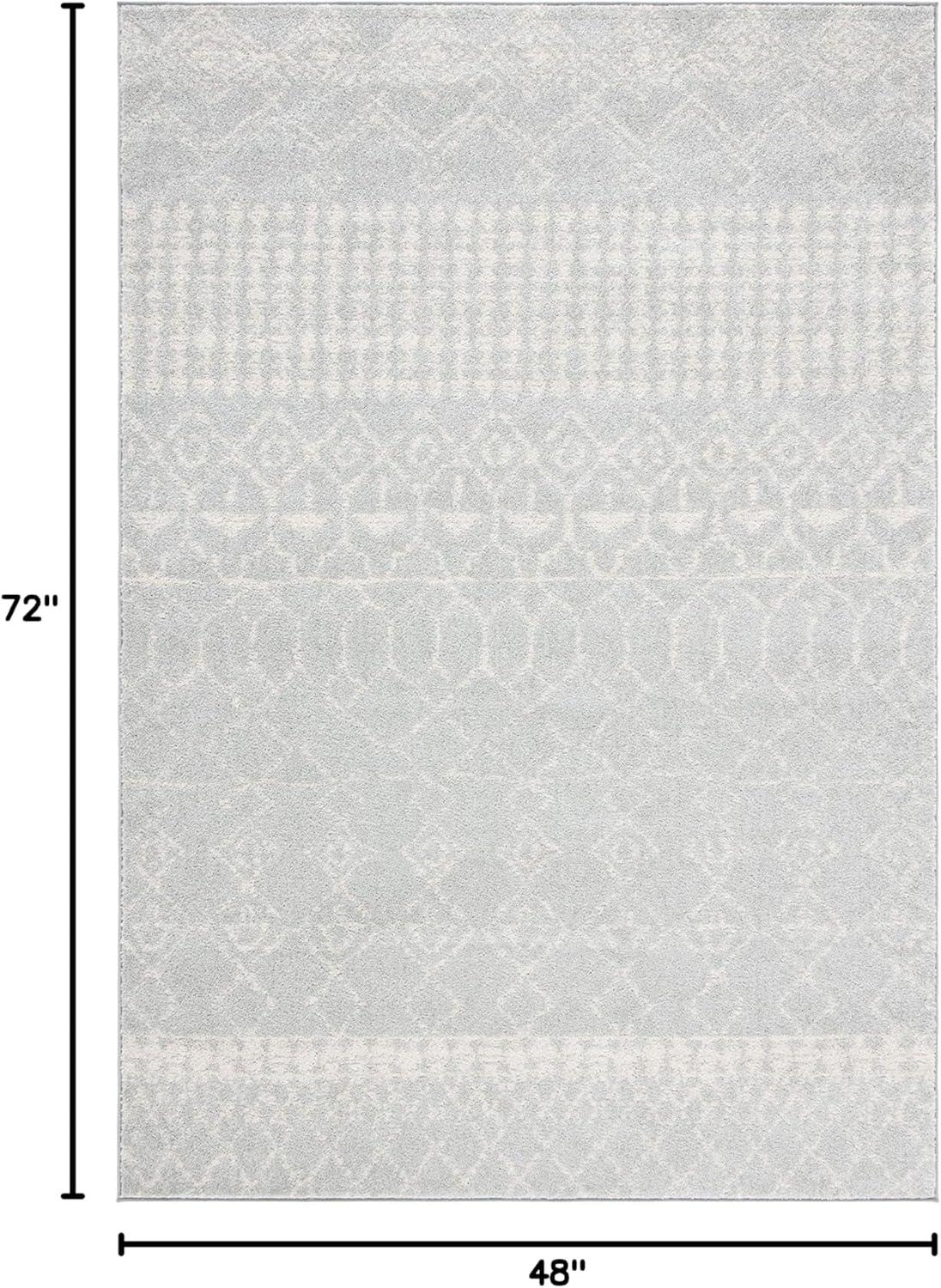 image:imageSAFAVIEH Area Rug 8x10 Tulum Collection Large Ivory amp Black Moroccan Boho Distressed Design NonShedding amp Easy Cleaning Ideal for Living Room Bedroom Office Dining Space TUL229BLight GreyIvory