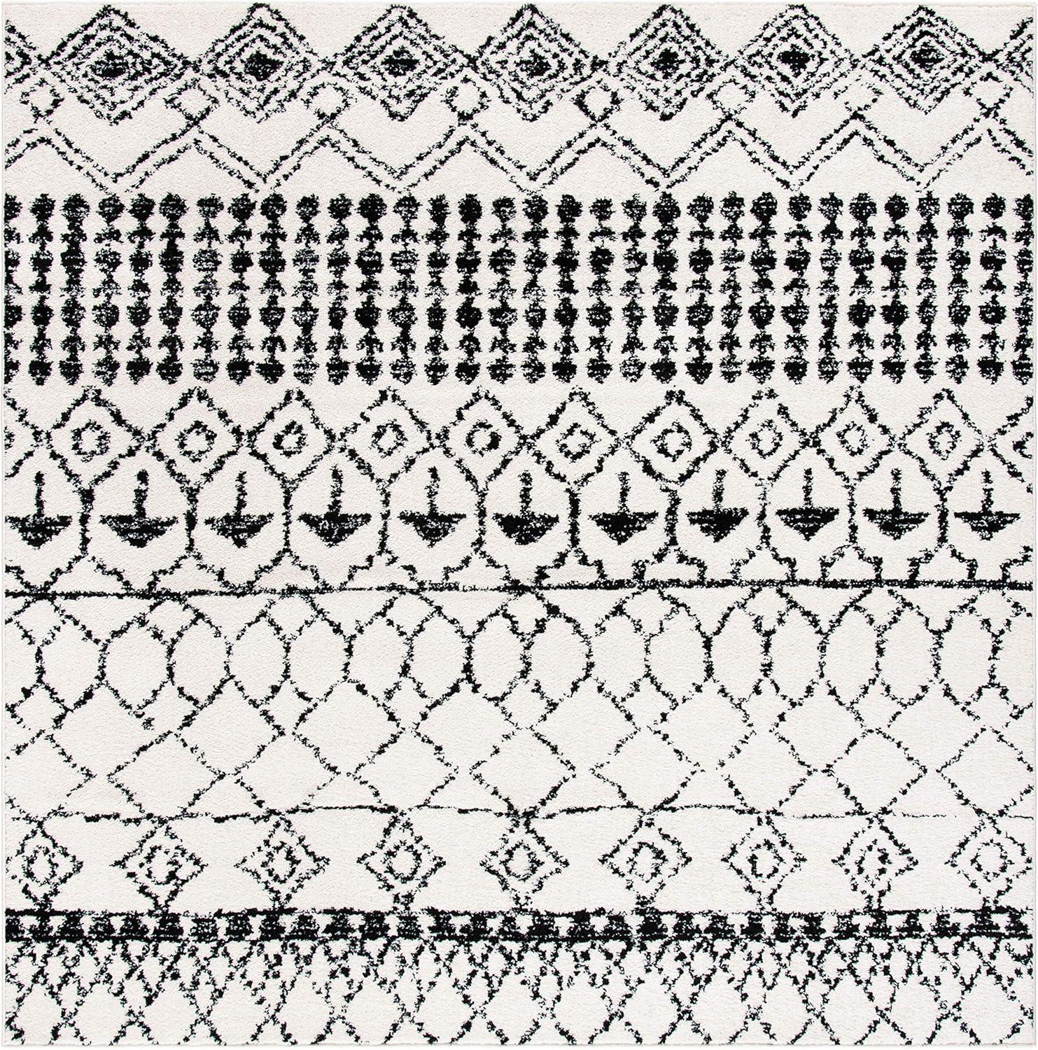 image:imageSAFAVIEH Area Rug 8x10 Tulum Collection Large Ivory amp Black Moroccan Boho Distressed Design NonShedding amp Easy Cleaning Ideal for Living Room Bedroom Office Dining Space TUL229BIvoryBlack
