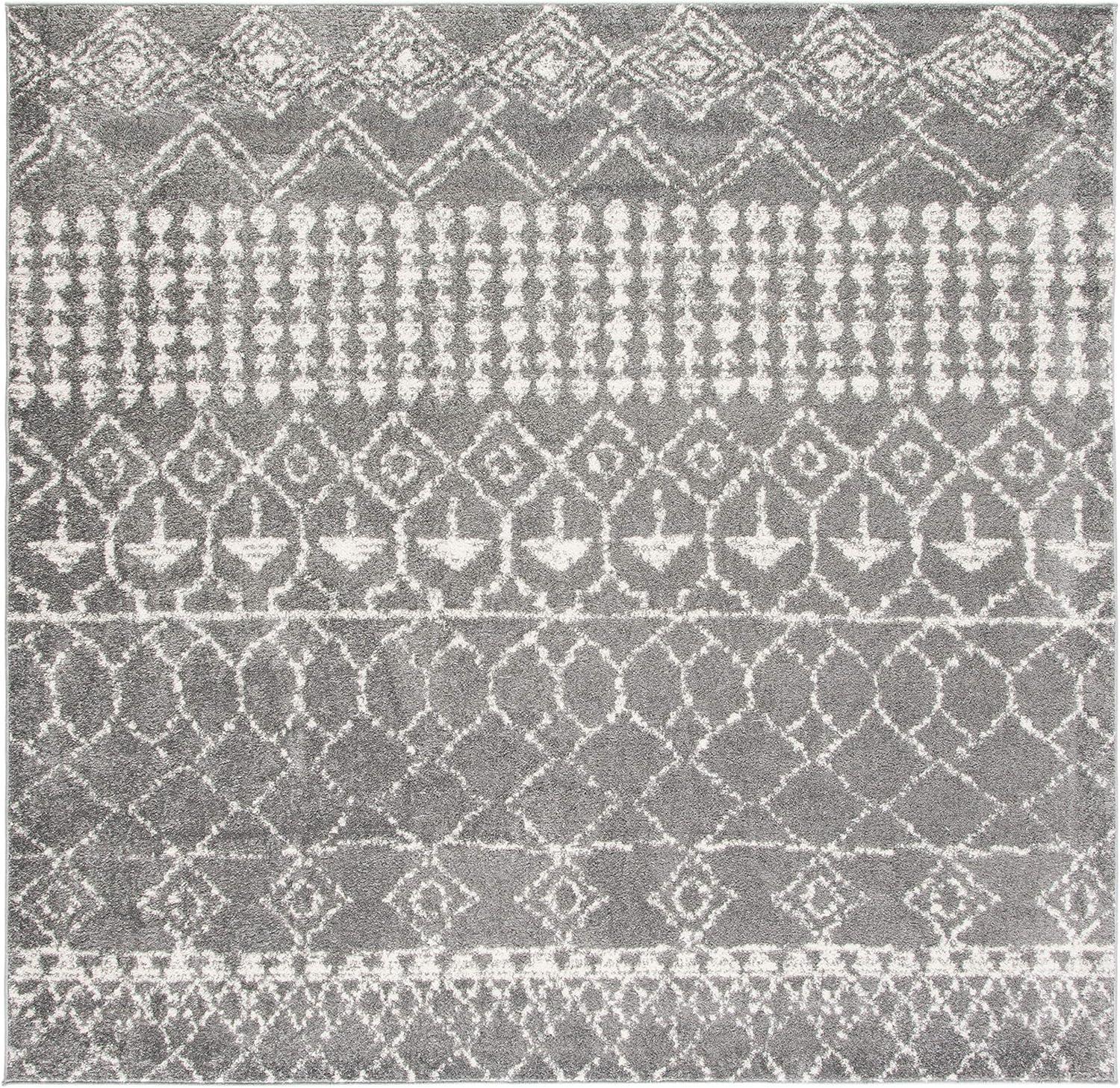 image:imageSAFAVIEH Area Rug 8x10 Tulum Collection Large Ivory amp Black Moroccan Boho Distressed Design NonShedding amp Easy Cleaning Ideal for Living Room Bedroom Office Dining Space TUL229BGreyIvory