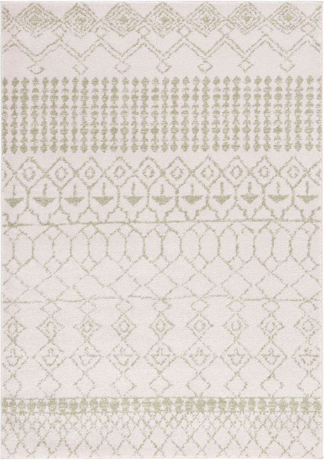 image:imageSAFAVIEH Area Rug 8x10 Tulum Collection Large Ivory amp Black Moroccan Boho Distressed Design NonShedding amp Easy Cleaning Ideal for Living Room Bedroom Office Dining Space TUL229BIvorySage