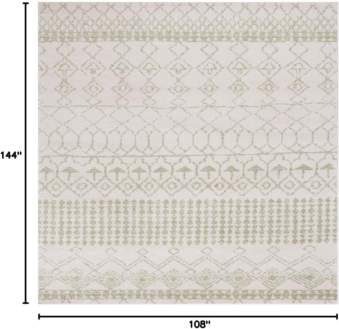 image:imageSAFAVIEH Area Rug 8x10 Tulum Collection Large Ivory amp Black Moroccan Boho Distressed Design NonShedding amp Easy Cleaning Ideal for Living Room Bedroom Office Dining Space TUL229BIvorySage
