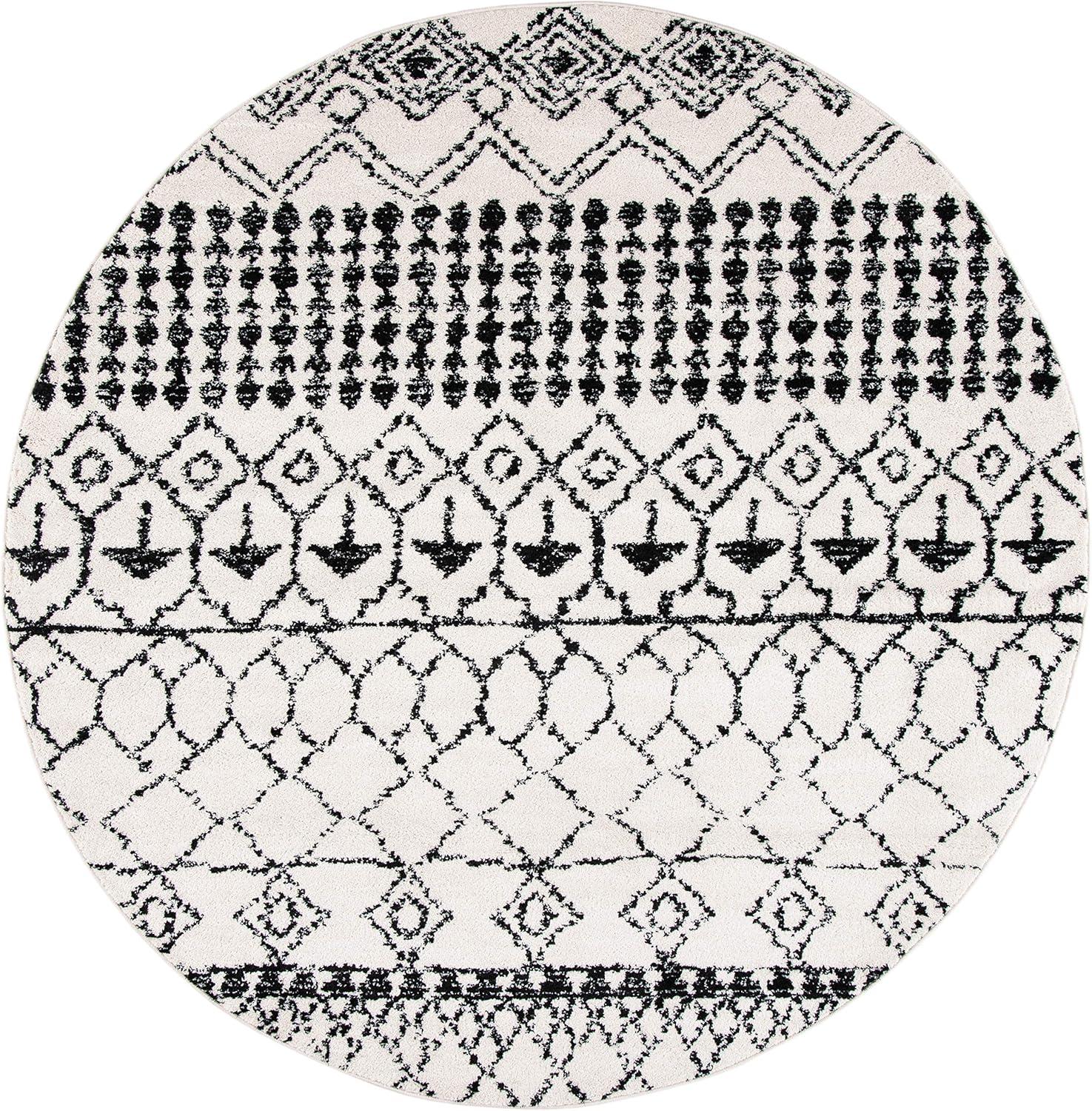 image:imageSAFAVIEH Area Rug 8x10 Tulum Collection Large Ivory amp Black Moroccan Boho Distressed Design NonShedding amp Easy Cleaning Ideal for Living Room Bedroom Office Dining Space TUL229BIvoryBlack