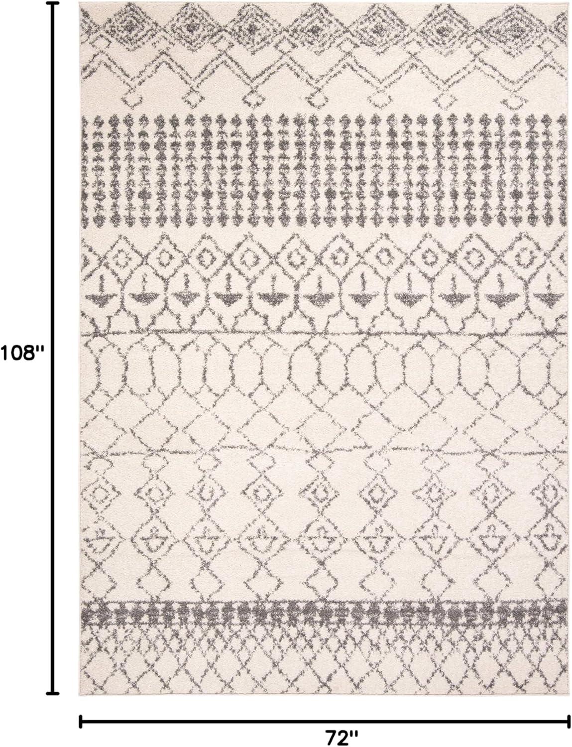 image:imageSAFAVIEH Area Rug 8x10 Tulum Collection Large Ivory amp Black Moroccan Boho Distressed Design NonShedding amp Easy Cleaning Ideal for Living Room Bedroom Office Dining Space TUL229BIvoryGrey