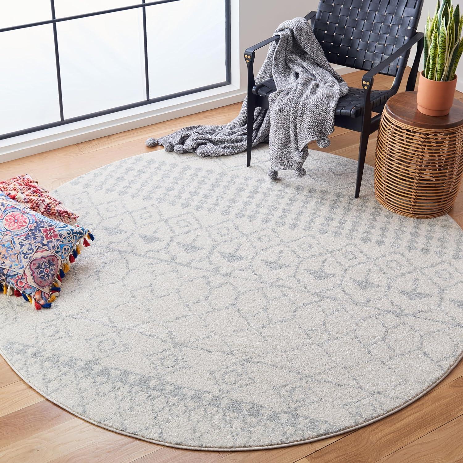 image:imageSAFAVIEH Area Rug 8x10 Tulum Collection Large Ivory amp Black Moroccan Boho Distressed Design NonShedding amp Easy Cleaning Ideal for Living Room Bedroom Office Dining Space TUL229BIvoryLight Grey