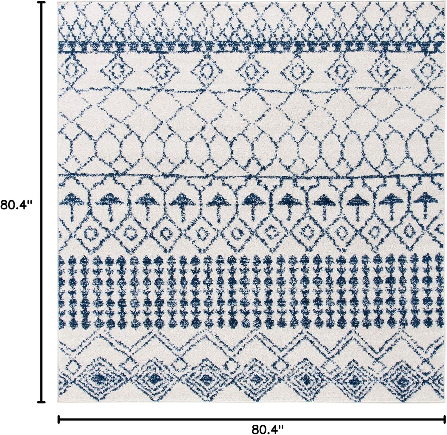 image:imageSAFAVIEH Area Rug 8x10 Tulum Collection Large Ivory amp Black Moroccan Boho Distressed Design NonShedding amp Easy Cleaning Ideal for Living Room Bedroom Office Dining Space TUL229BIvoryNavy