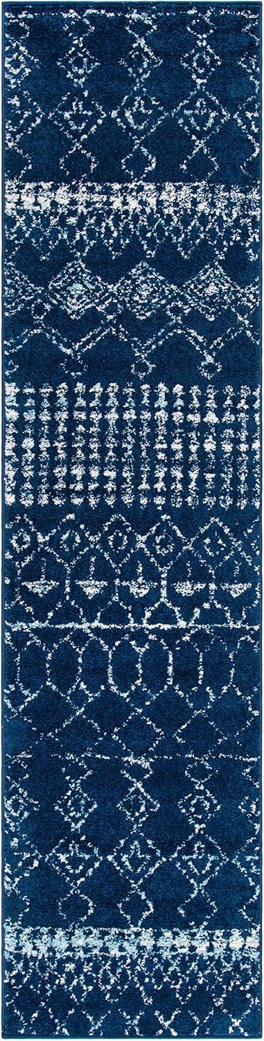 image:imageSAFAVIEH Area Rug 8x10 Tulum Collection Large Ivory amp Black Moroccan Boho Distressed Design NonShedding amp Easy Cleaning Ideal for Living Room Bedroom Office Dining Space TUL229BNavyIvory