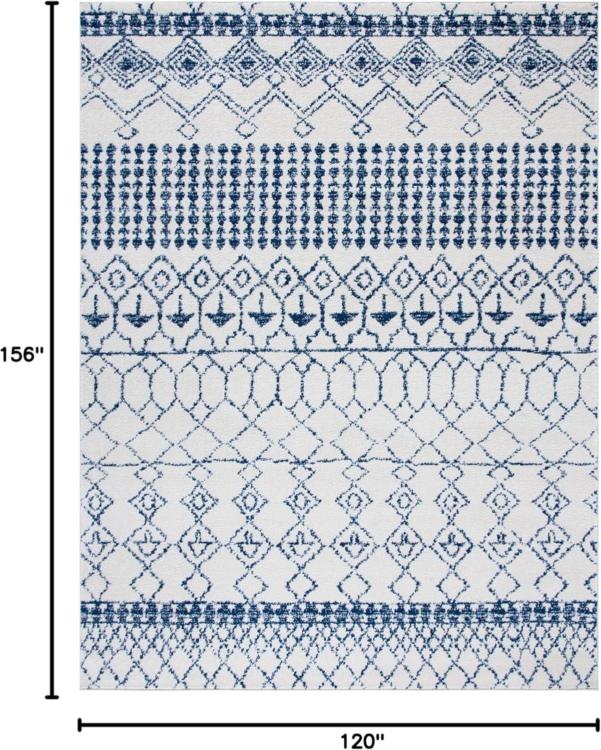 image:imageSAFAVIEH Area Rug 8x10 Tulum Collection Large Ivory amp Black Moroccan Boho Distressed Design NonShedding amp Easy Cleaning Ideal for Living Room Bedroom Office Dining Space TUL229BIvoryNavy