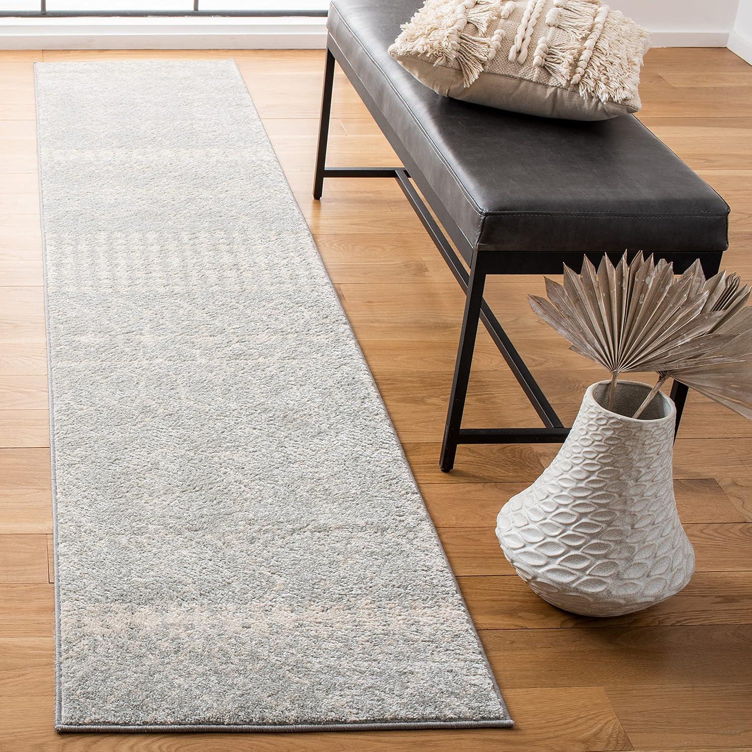 image:imageSAFAVIEH Area Rug 8x10 Tulum Collection Large Ivory amp Black Moroccan Boho Distressed Design NonShedding amp Easy Cleaning Ideal for Living Room Bedroom Office Dining Space TUL229BLight GreyIvory