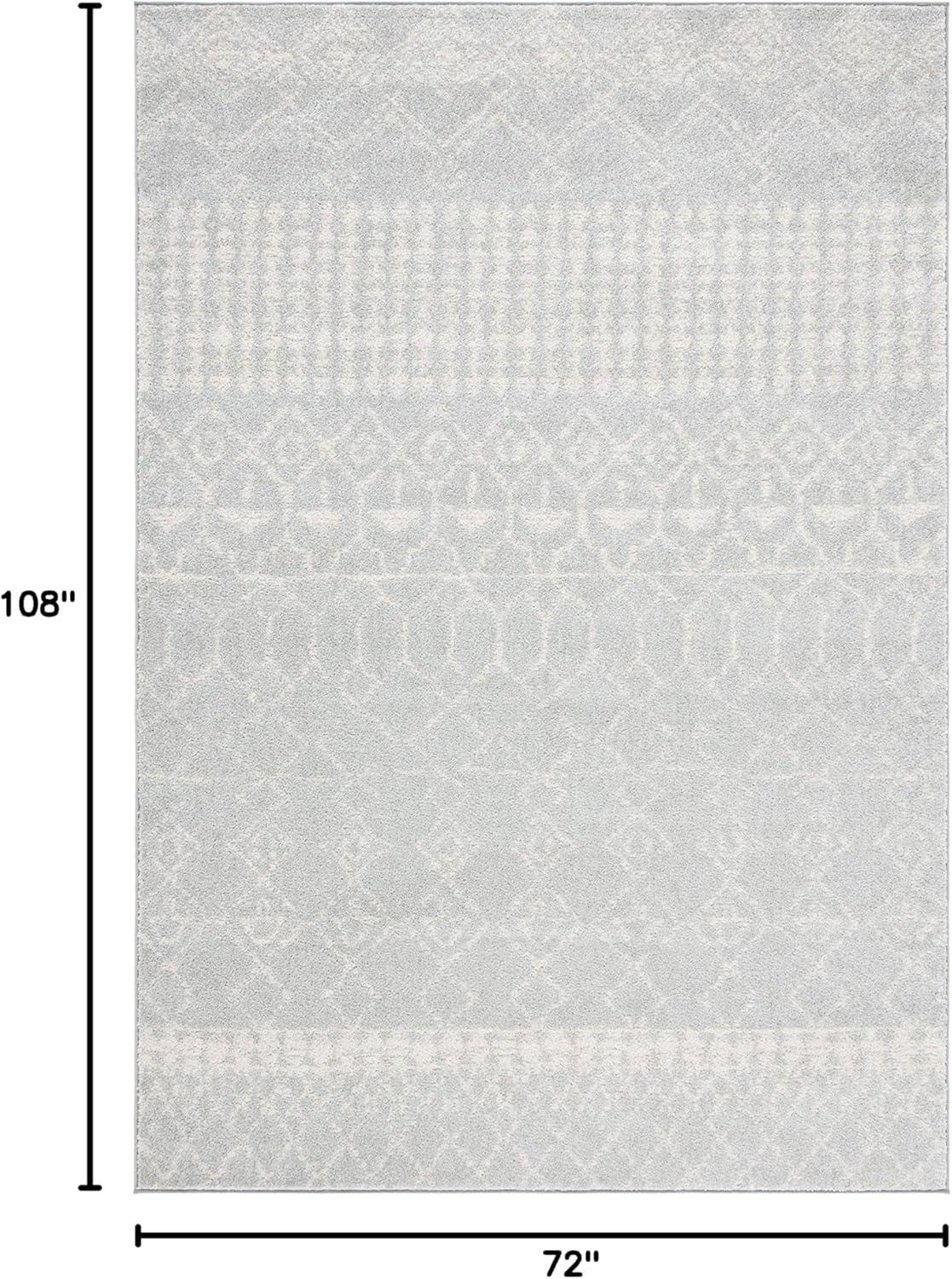 image:imageSAFAVIEH Area Rug 8x10 Tulum Collection Large Ivory amp Black Moroccan Boho Distressed Design NonShedding amp Easy Cleaning Ideal for Living Room Bedroom Office Dining Space TUL229BLight GreyIvory