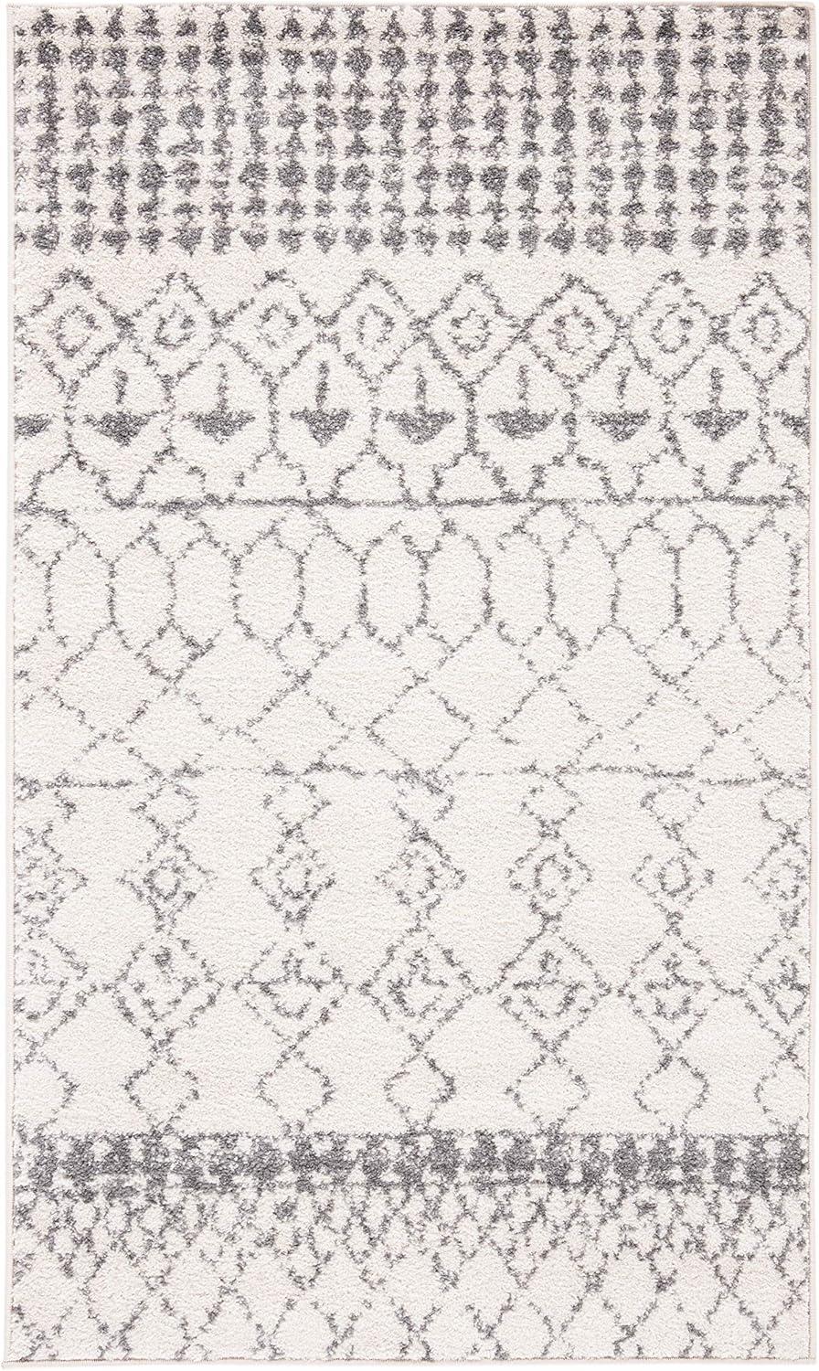 image:imageSAFAVIEH Area Rug 8x10 Tulum Collection Large Ivory amp Black Moroccan Boho Distressed Design NonShedding amp Easy Cleaning Ideal for Living Room Bedroom Office Dining Space TUL229BIvoryGrey