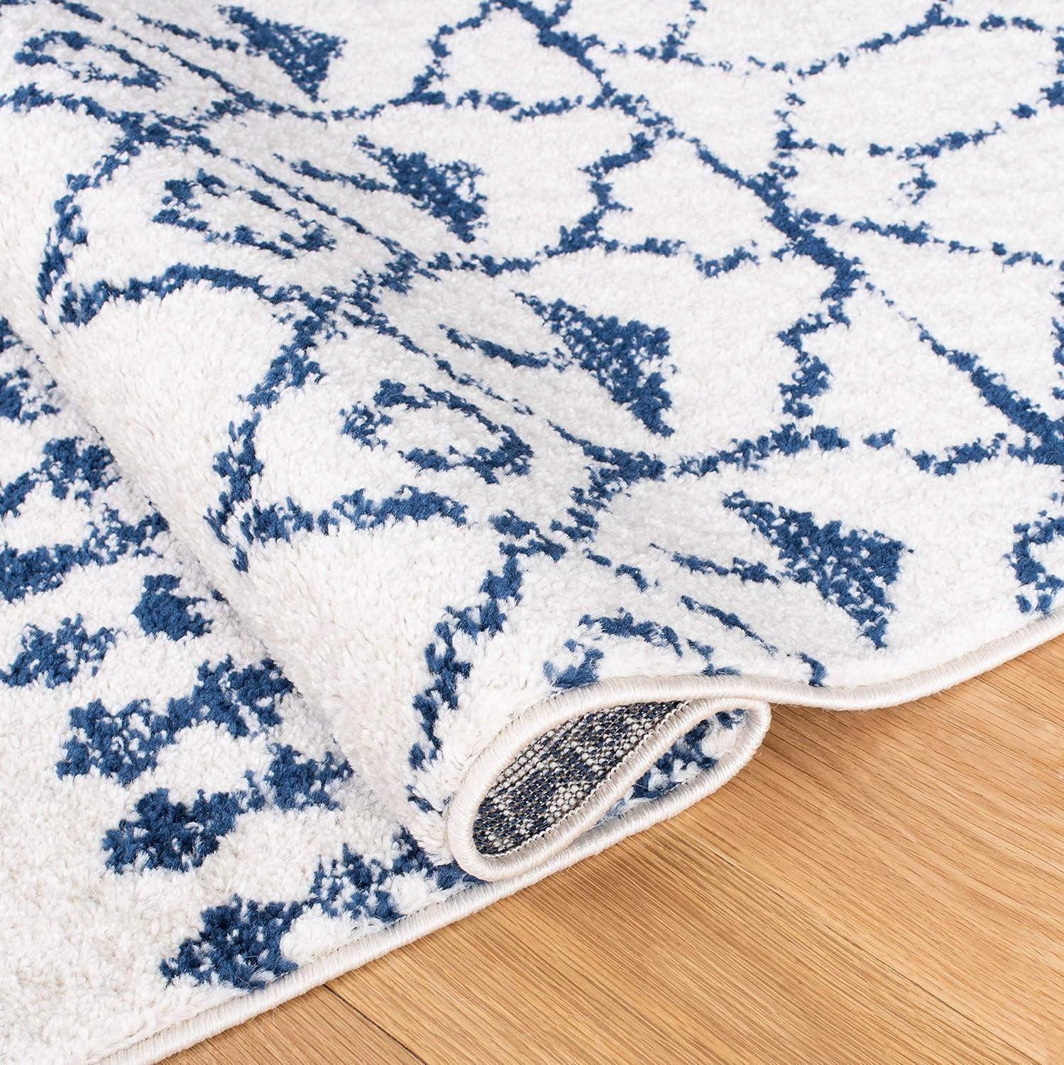 image:imageSAFAVIEH Area Rug 8x10 Tulum Collection Large Ivory amp Black Moroccan Boho Distressed Design NonShedding amp Easy Cleaning Ideal for Living Room Bedroom Office Dining Space TUL229BIvoryNavy