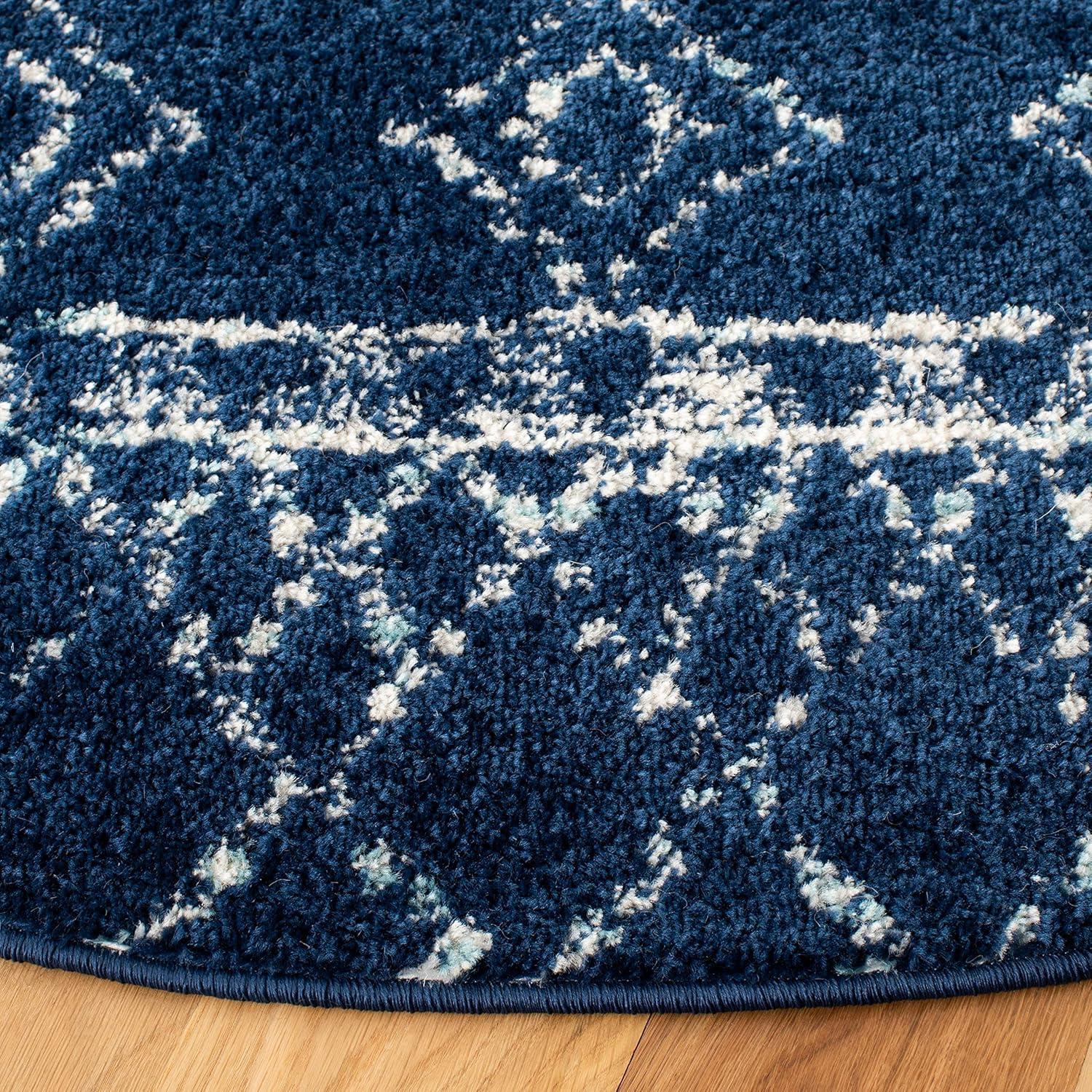 image:imageSAFAVIEH Area Rug 8x10 Tulum Collection Large Ivory amp Black Moroccan Boho Distressed Design NonShedding amp Easy Cleaning Ideal for Living Room Bedroom Office Dining Space TUL229BNavyIvory