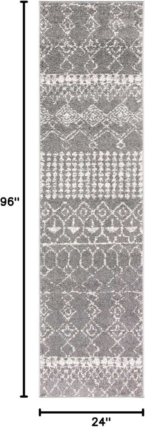 image:imageSAFAVIEH Area Rug 8x10 Tulum Collection Large Ivory amp Black Moroccan Boho Distressed Design NonShedding amp Easy Cleaning Ideal for Living Room Bedroom Office Dining Space TUL229BGreyIvory