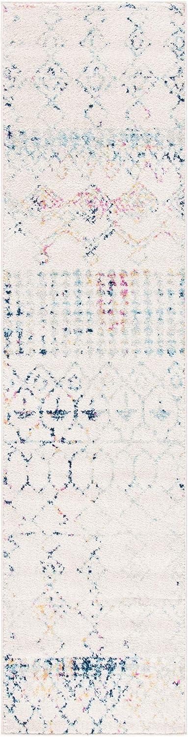 image:imageSAFAVIEH Area Rug 8x10 Tulum Collection Large Ivory amp Black Moroccan Boho Distressed Design NonShedding amp Easy Cleaning Ideal for Living Room Bedroom Office Dining Space TUL229BIvoryBlue
