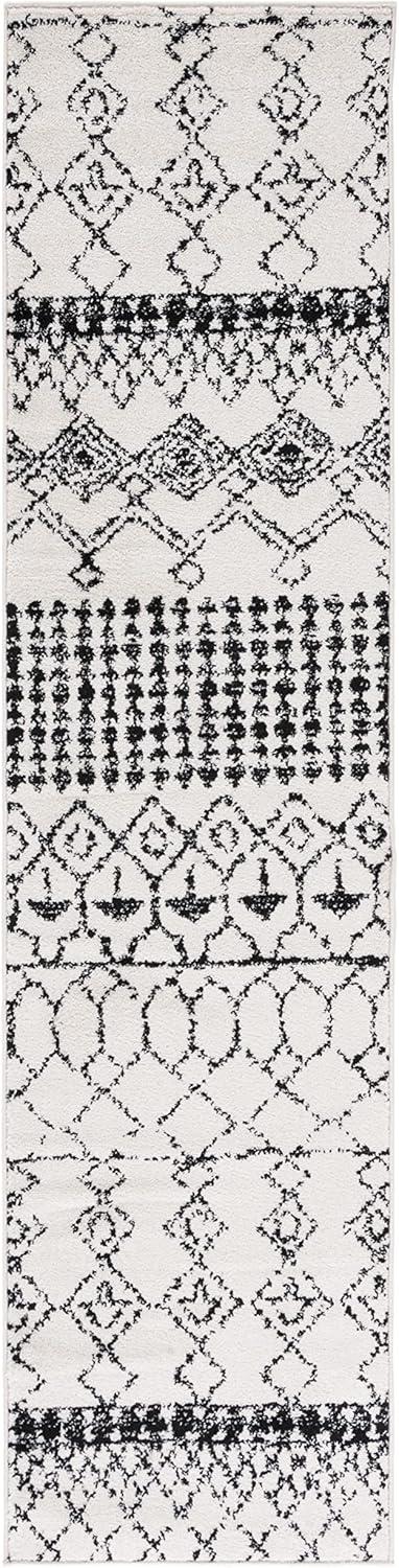 image:imageSAFAVIEH Area Rug 8x10 Tulum Collection Large Ivory amp Black Moroccan Boho Distressed Design NonShedding amp Easy Cleaning Ideal for Living Room Bedroom Office Dining Space TUL229BIvoryBlack