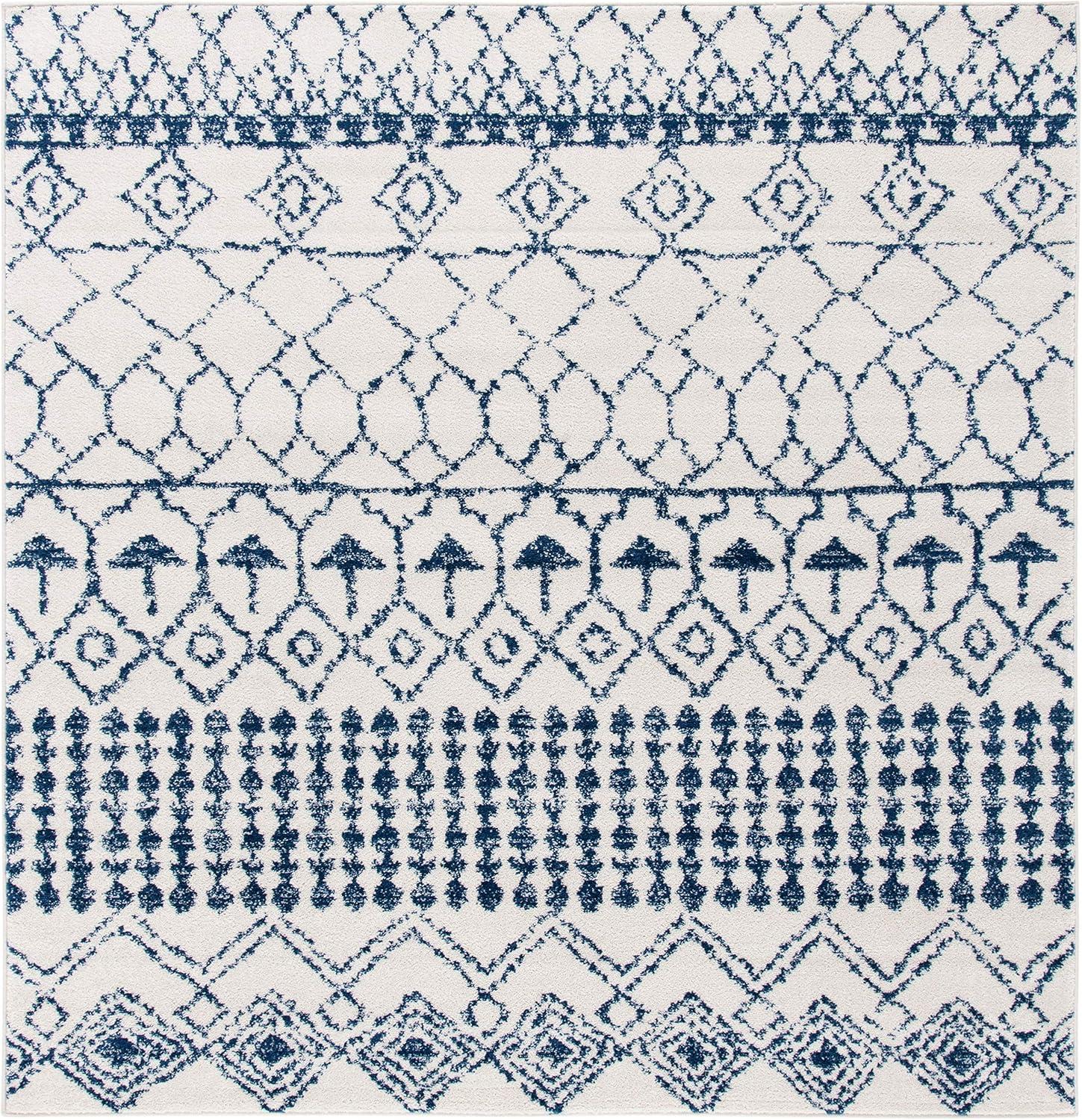 image:imageSAFAVIEH Area Rug 8x10 Tulum Collection Large Ivory amp Black Moroccan Boho Distressed Design NonShedding amp Easy Cleaning Ideal for Living Room Bedroom Office Dining Space TUL229BIvoryNavy
