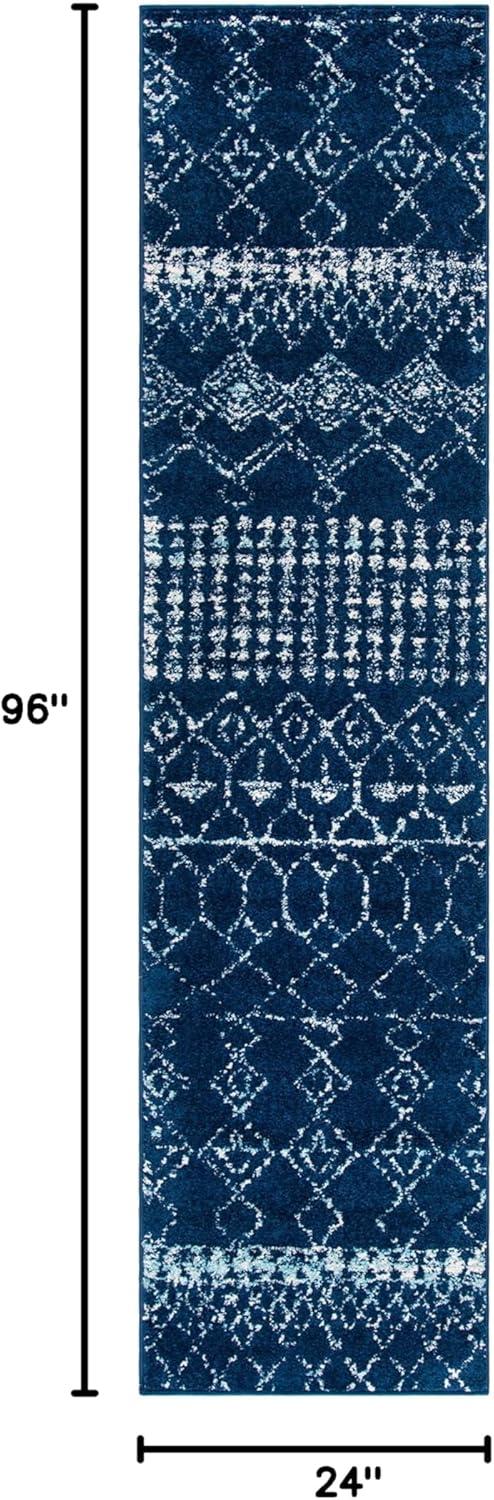 image:imageSAFAVIEH Area Rug 8x10 Tulum Collection Large Ivory amp Black Moroccan Boho Distressed Design NonShedding amp Easy Cleaning Ideal for Living Room Bedroom Office Dining Space TUL229BNavyIvory