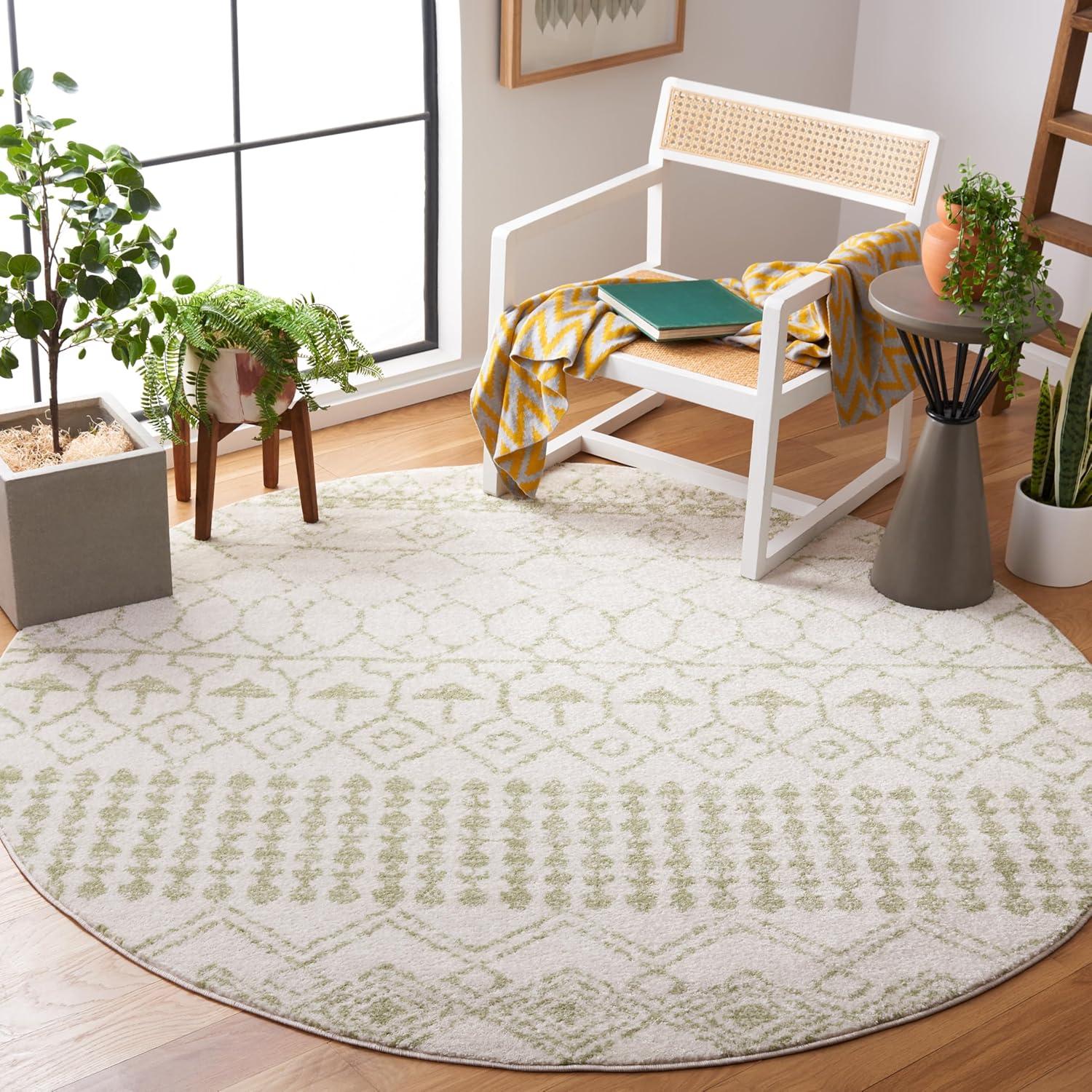 image:imageSAFAVIEH Area Rug 8x10 Tulum Collection Large Ivory amp Black Moroccan Boho Distressed Design NonShedding amp Easy Cleaning Ideal for Living Room Bedroom Office Dining Space TUL229BIvorySage