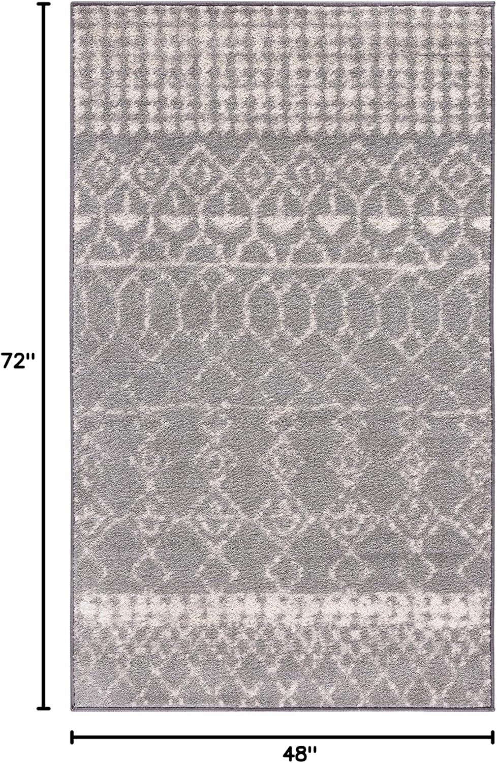 image:imageSAFAVIEH Area Rug 8x10 Tulum Collection Large Ivory amp Black Moroccan Boho Distressed Design NonShedding amp Easy Cleaning Ideal for Living Room Bedroom Office Dining Space TUL229BGreyIvory