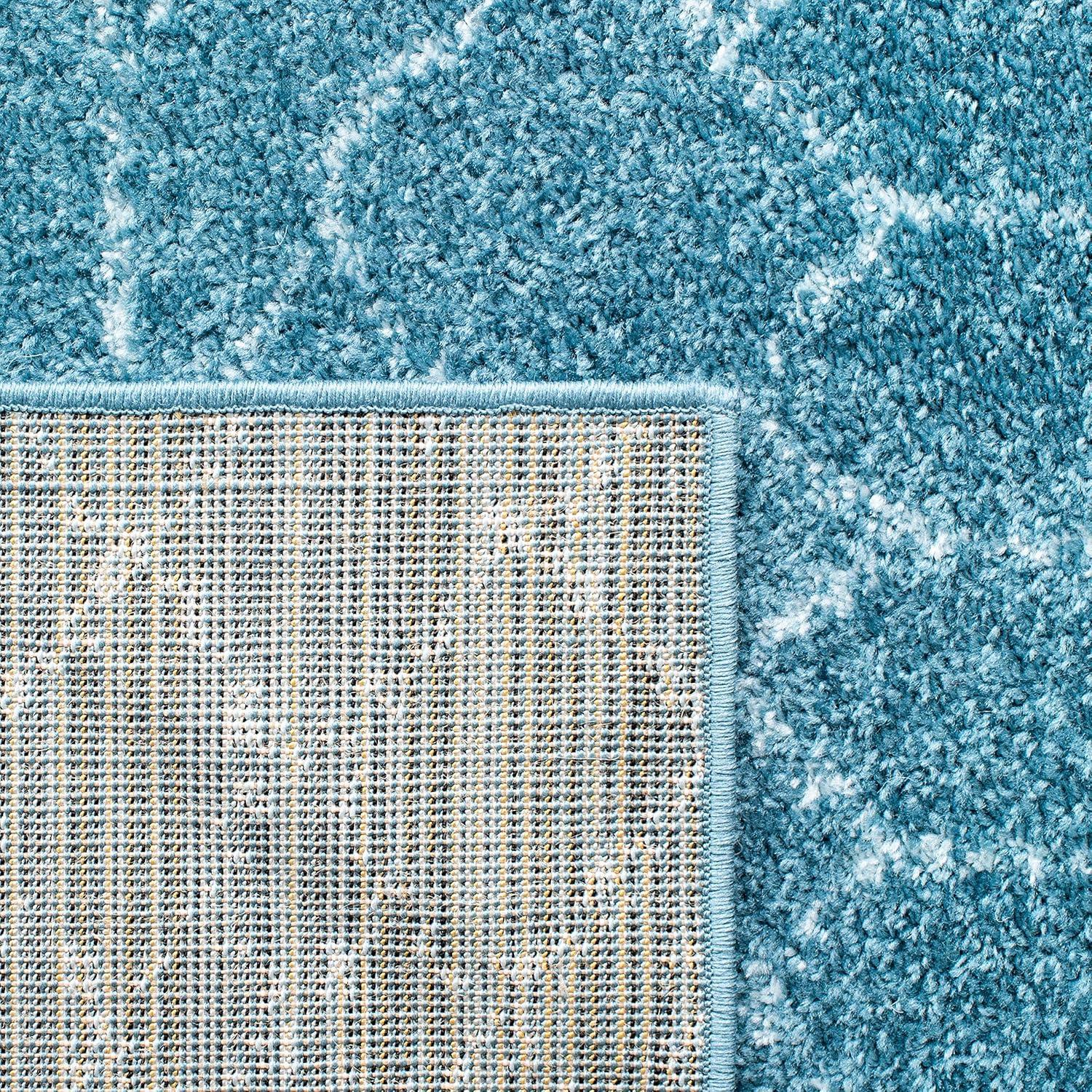 image:imageSAFAVIEH Area Rug 8x10 Tulum Collection Large Ivory amp Black Moroccan Boho Distressed Design NonShedding amp Easy Cleaning Ideal for Living Room Bedroom Office Dining Space TUL229BTurquoiseBlue