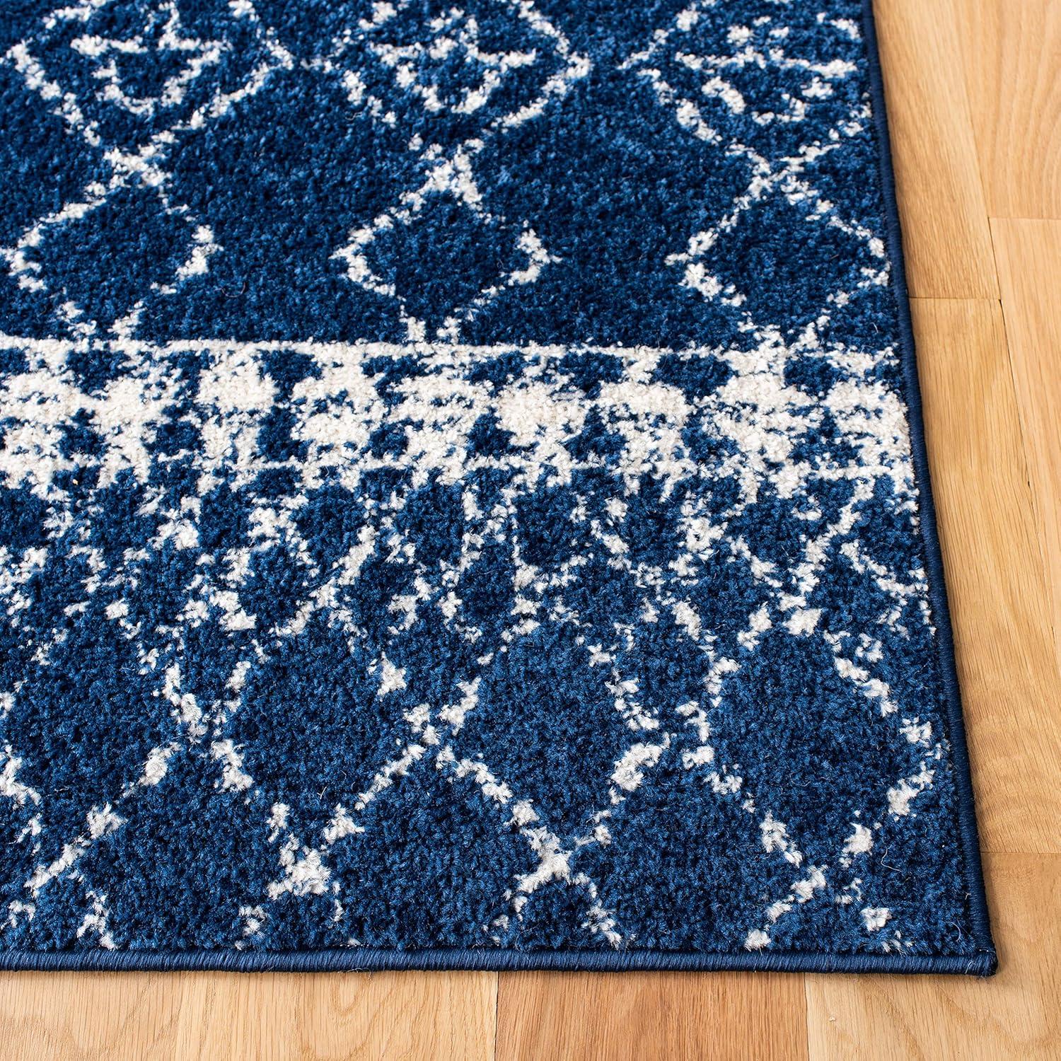 image:imageSAFAVIEH Area Rug 8x10 Tulum Collection Large Ivory amp Black Moroccan Boho Distressed Design NonShedding amp Easy Cleaning Ideal for Living Room Bedroom Office Dining Space TUL229BNavyIvory