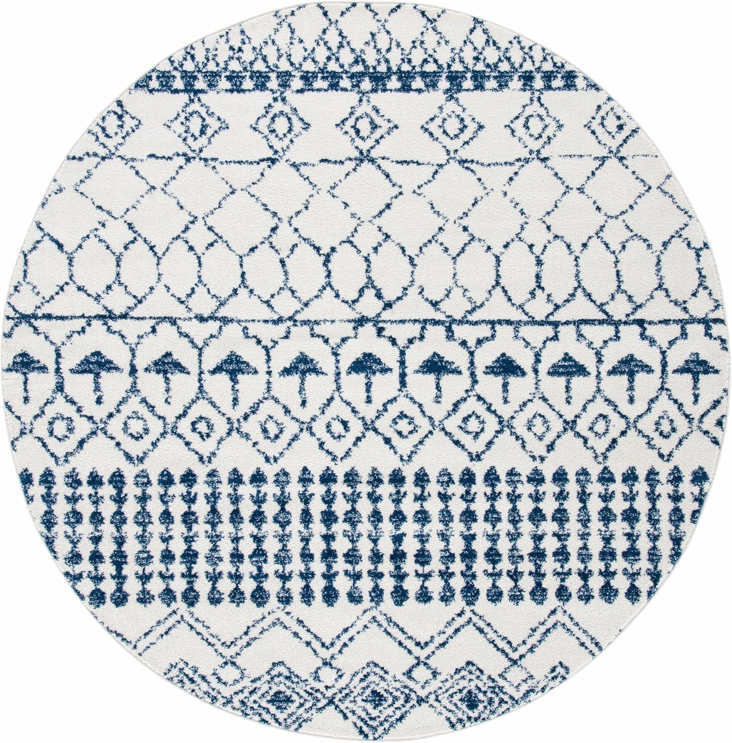 image:imageSAFAVIEH Area Rug 8x10 Tulum Collection Large Ivory amp Black Moroccan Boho Distressed Design NonShedding amp Easy Cleaning Ideal for Living Room Bedroom Office Dining Space TUL229BIvoryNavy