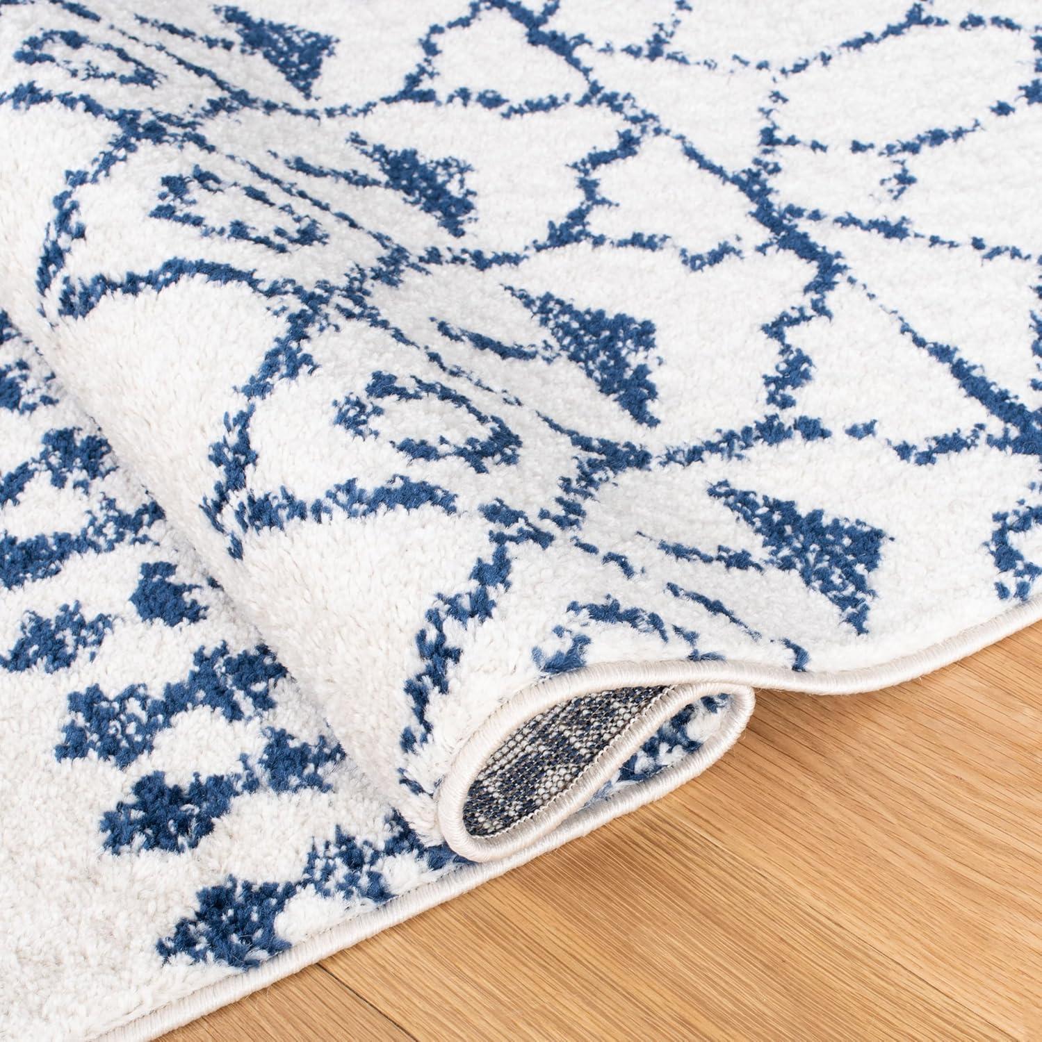 image:imageSAFAVIEH Area Rug 8x10 Tulum Collection Large Ivory amp Black Moroccan Boho Distressed Design NonShedding amp Easy Cleaning Ideal for Living Room Bedroom Office Dining Space TUL229BIvoryNavy