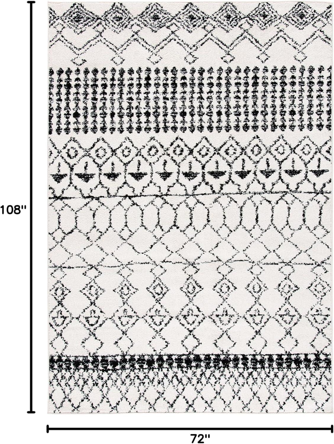 image:imageSAFAVIEH Area Rug 8x10 Tulum Collection Large Ivory amp Black Moroccan Boho Distressed Design NonShedding amp Easy Cleaning Ideal for Living Room Bedroom Office Dining Space TUL229BIvoryBlack