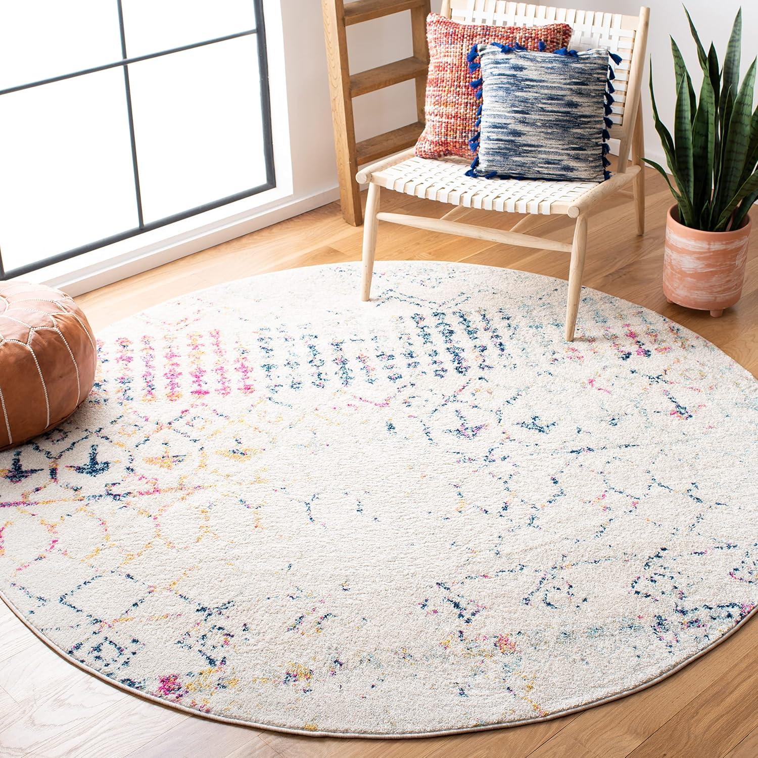 image:imageSAFAVIEH Area Rug 8x10 Tulum Collection Large Ivory amp Black Moroccan Boho Distressed Design NonShedding amp Easy Cleaning Ideal for Living Room Bedroom Office Dining Space TUL229BIvoryBlue