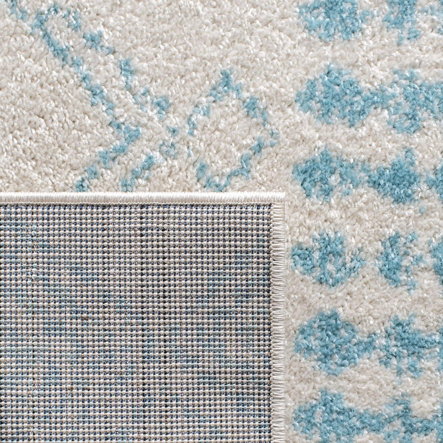 image:imageSAFAVIEH Area Rug 8x10 Tulum Collection Large Ivory amp Black Moroccan Boho Distressed Design NonShedding amp Easy Cleaning Ideal for Living Room Bedroom Office Dining Space TUL229BIvoryTurquoise