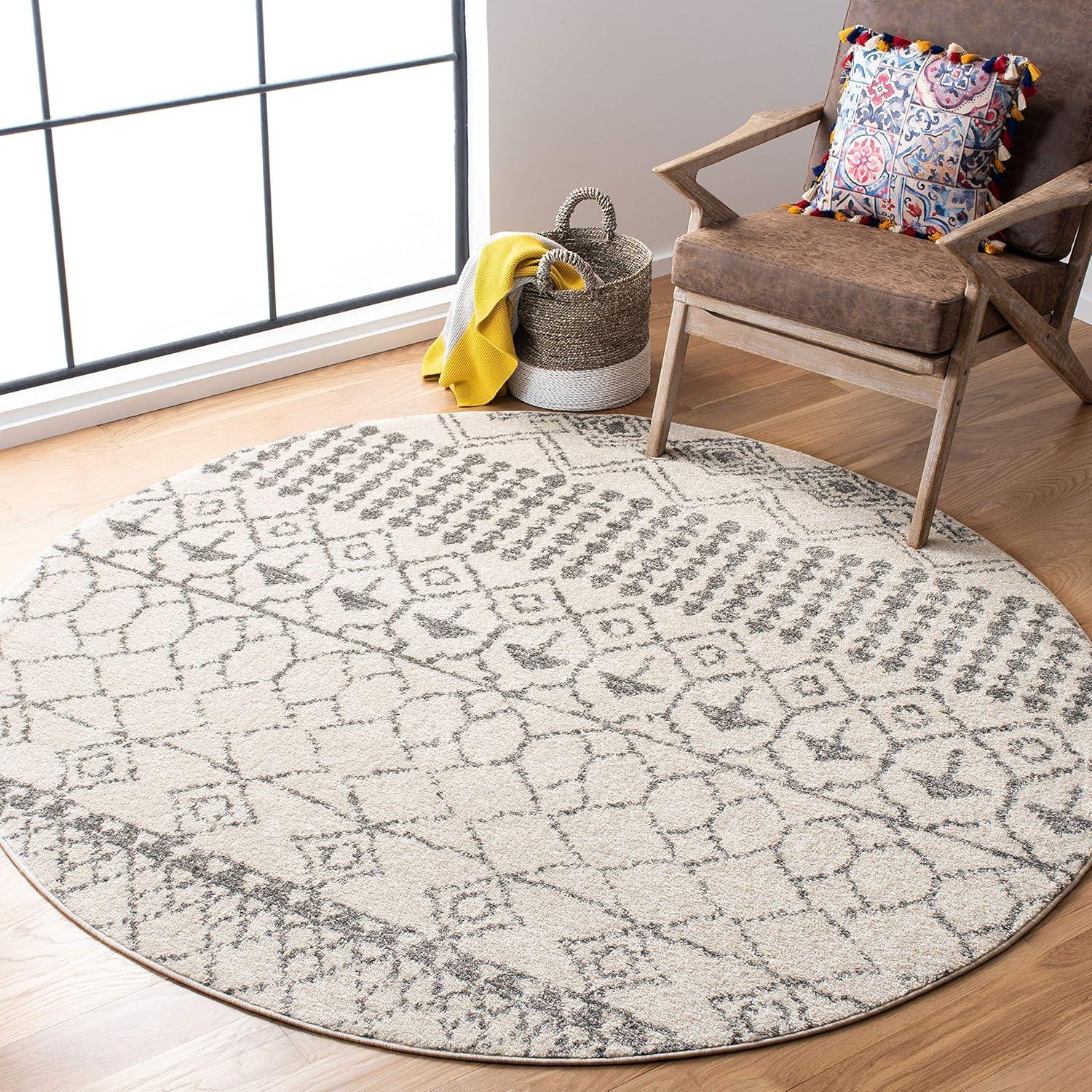 image:imageSAFAVIEH Area Rug 8x10 Tulum Collection Large Ivory amp Black Moroccan Boho Distressed Design NonShedding amp Easy Cleaning Ideal for Living Room Bedroom Office Dining Space TUL229BIvoryGrey