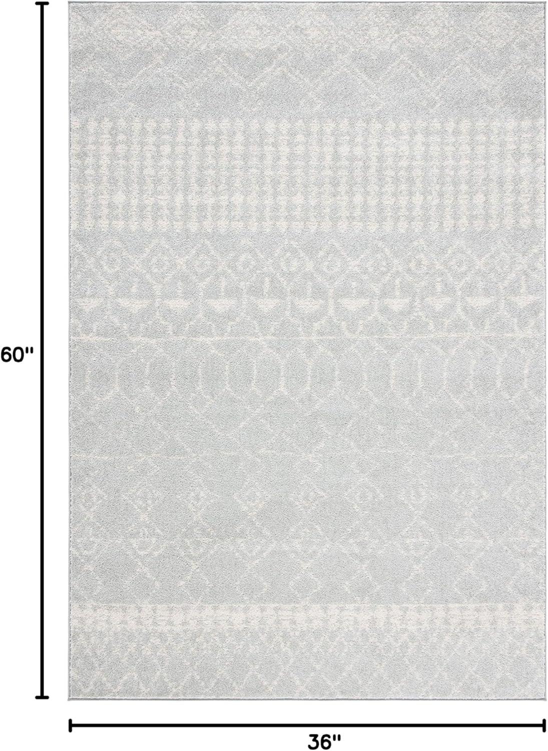 image:imageSAFAVIEH Area Rug 8x10 Tulum Collection Large Ivory amp Black Moroccan Boho Distressed Design NonShedding amp Easy Cleaning Ideal for Living Room Bedroom Office Dining Space TUL229BLight GreyIvory
