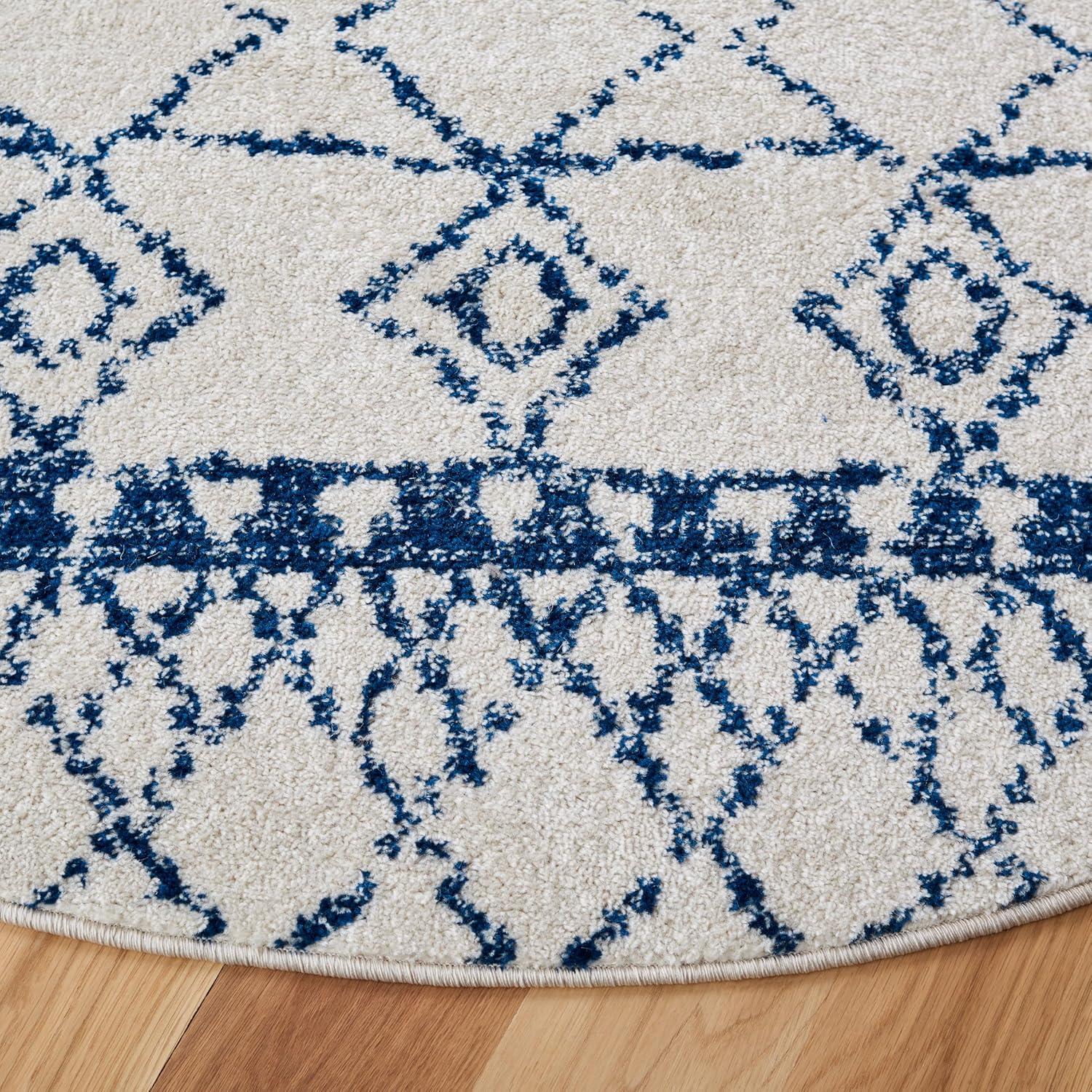 image:imageSAFAVIEH Area Rug 8x10 Tulum Collection Large Ivory amp Black Moroccan Boho Distressed Design NonShedding amp Easy Cleaning Ideal for Living Room Bedroom Office Dining Space TUL229BIvoryNavy