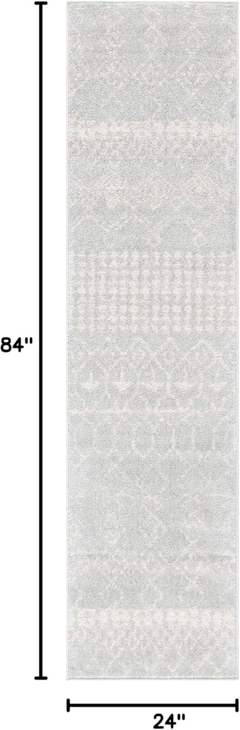 image:imageSAFAVIEH Area Rug 8x10 Tulum Collection Large Ivory amp Black Moroccan Boho Distressed Design NonShedding amp Easy Cleaning Ideal for Living Room Bedroom Office Dining Space TUL229BLight GreyIvory