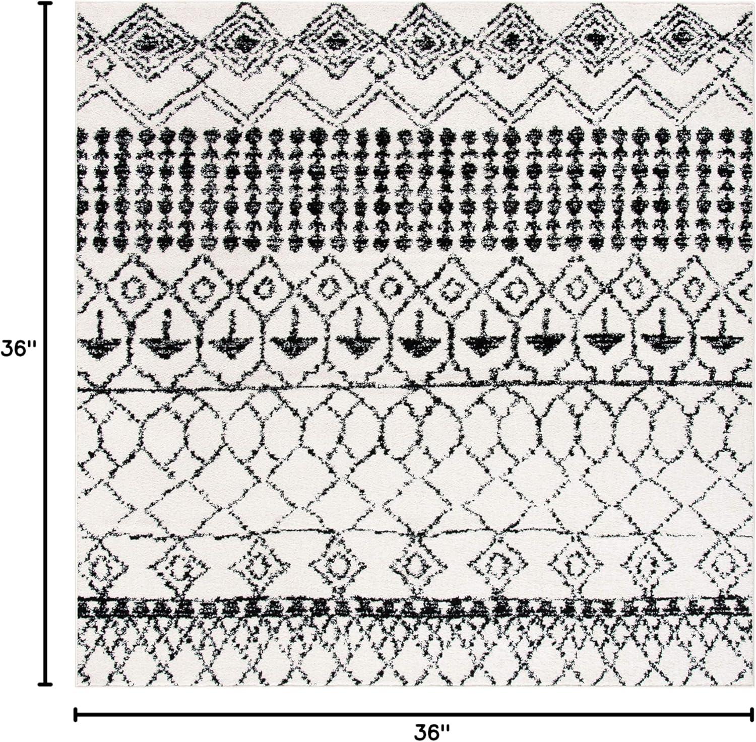 image:imageSAFAVIEH Area Rug 8x10 Tulum Collection Large Ivory amp Black Moroccan Boho Distressed Design NonShedding amp Easy Cleaning Ideal for Living Room Bedroom Office Dining Space TUL229BIvoryBlack