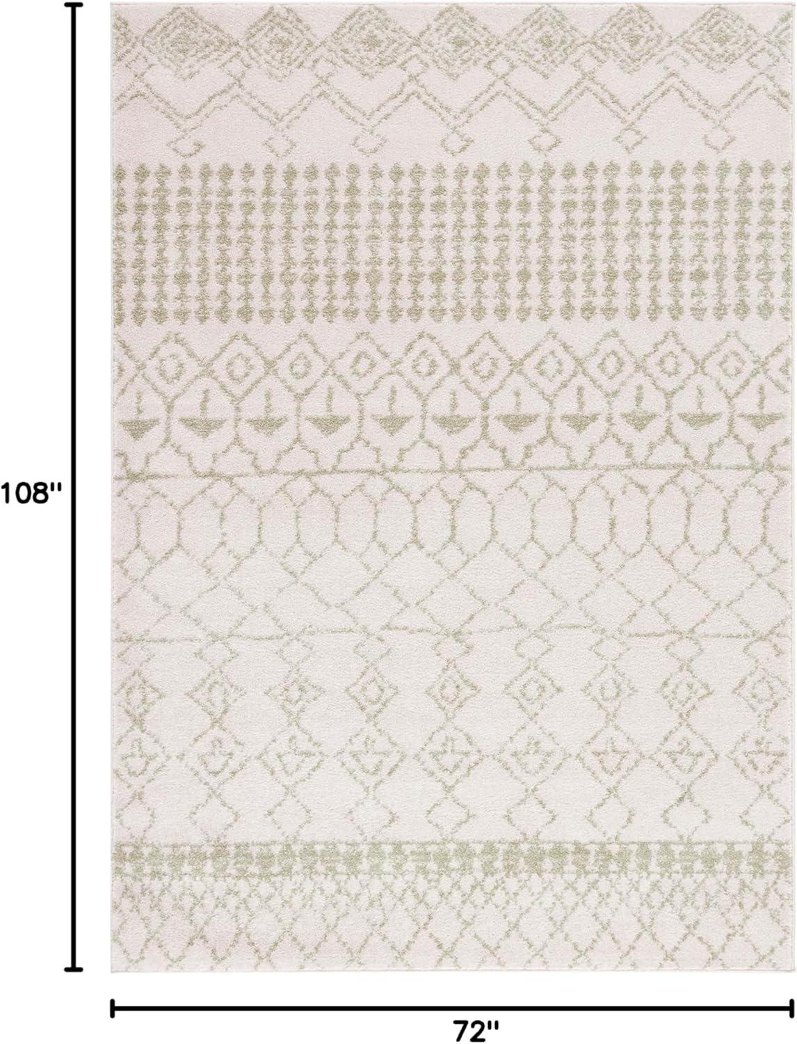 image:imageSAFAVIEH Area Rug 8x10 Tulum Collection Large Ivory amp Black Moroccan Boho Distressed Design NonShedding amp Easy Cleaning Ideal for Living Room Bedroom Office Dining Space TUL229BIvorySage
