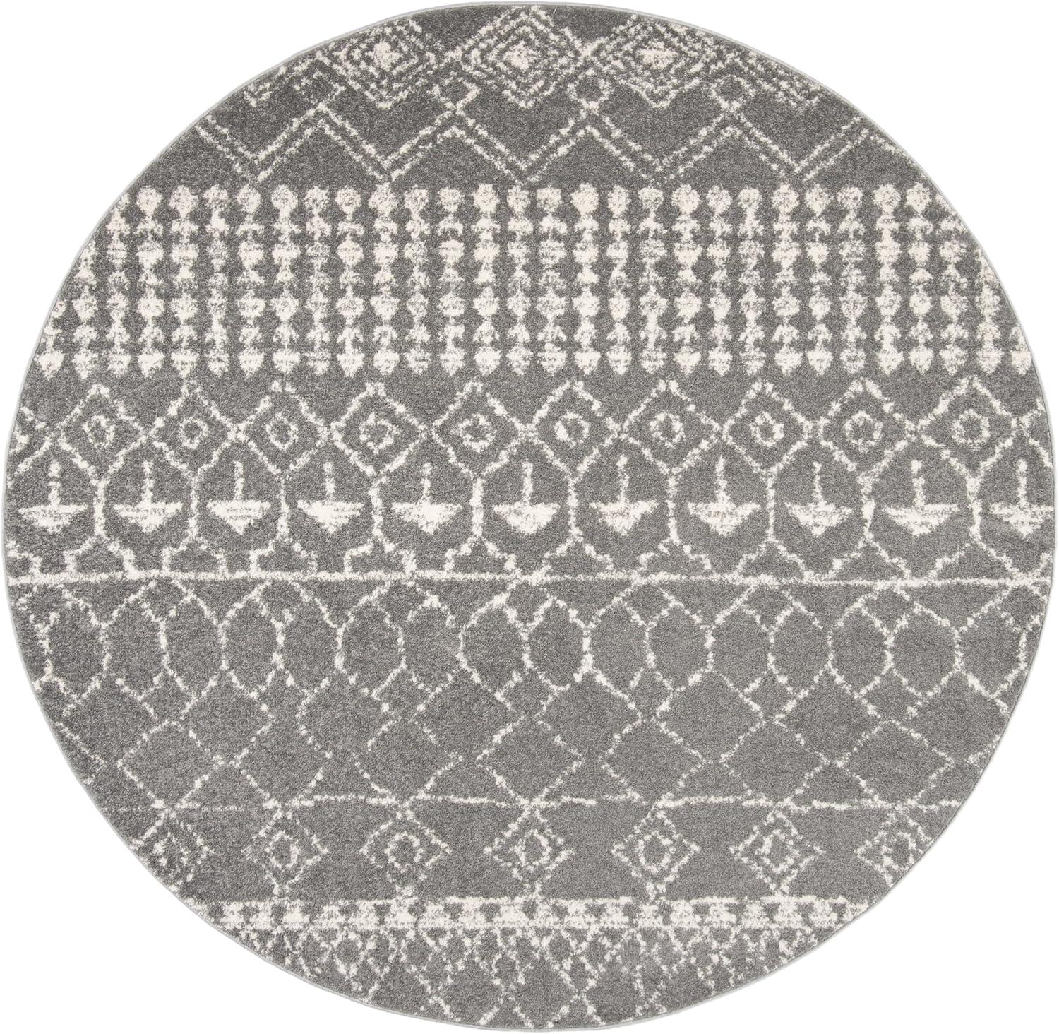 image:imageSAFAVIEH Area Rug 8x10 Tulum Collection Large Ivory amp Black Moroccan Boho Distressed Design NonShedding amp Easy Cleaning Ideal for Living Room Bedroom Office Dining Space TUL229BGreyIvory
