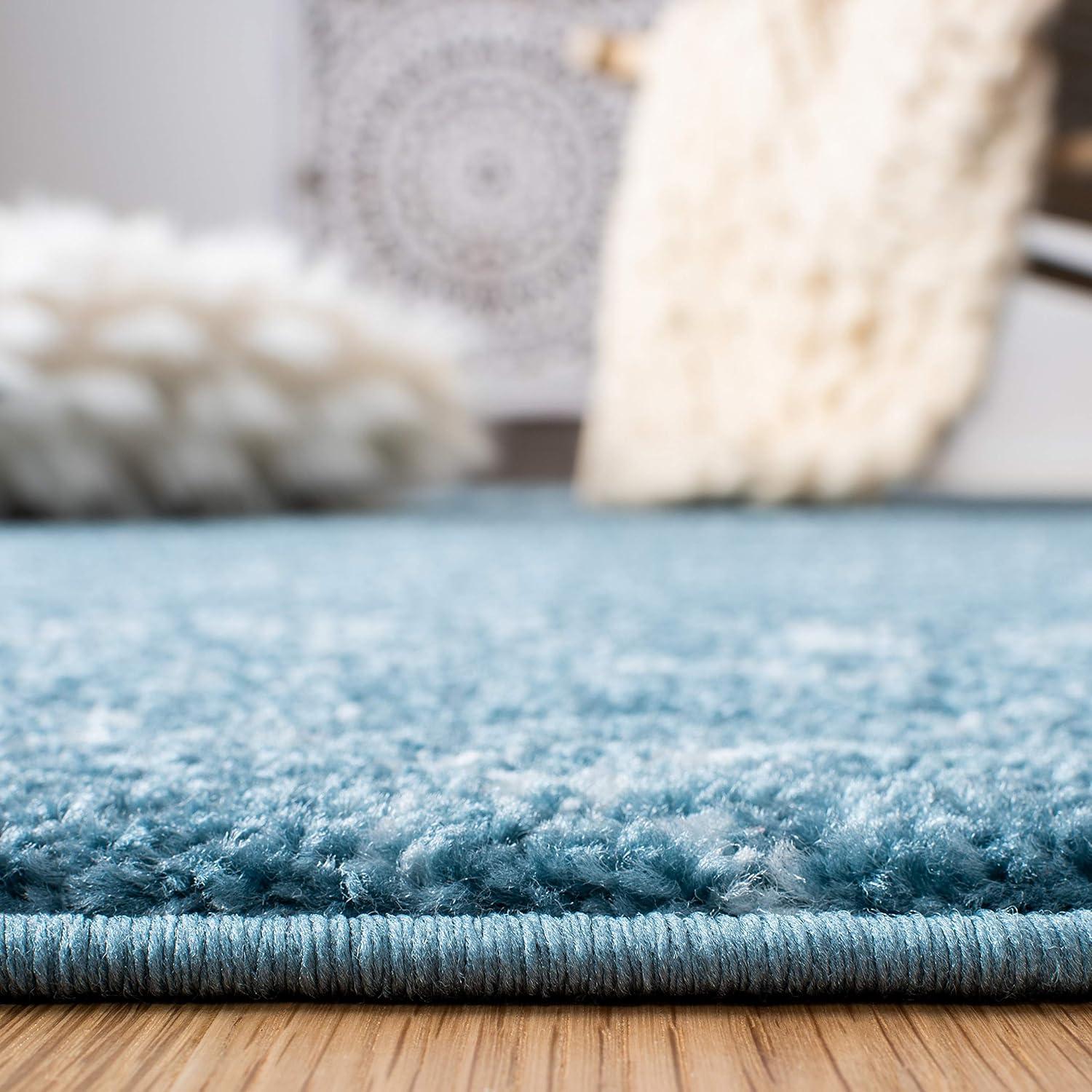 image:imageSAFAVIEH Area Rug 8x10 Tulum Collection Large Ivory amp Black Moroccan Boho Distressed Design NonShedding amp Easy Cleaning Ideal for Living Room Bedroom Office Dining Space TUL229BTurquoiseBlue