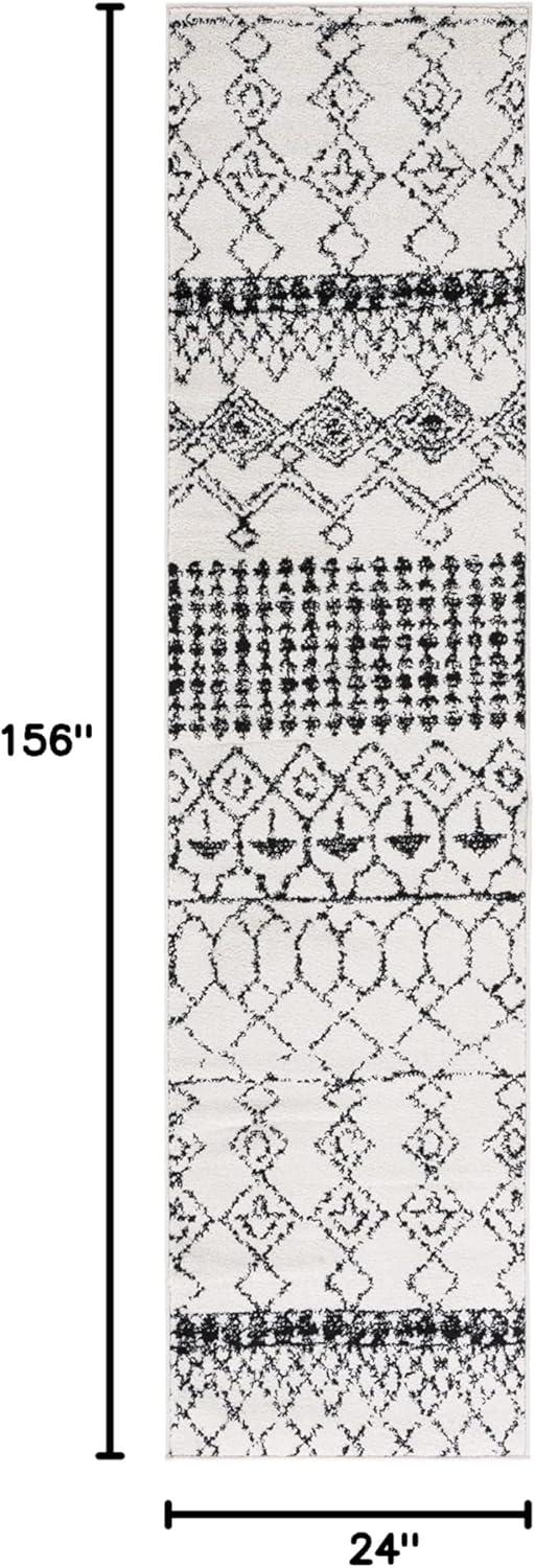 image:imageSAFAVIEH Area Rug 8x10 Tulum Collection Large Ivory amp Black Moroccan Boho Distressed Design NonShedding amp Easy Cleaning Ideal for Living Room Bedroom Office Dining Space TUL229BIvoryBlack