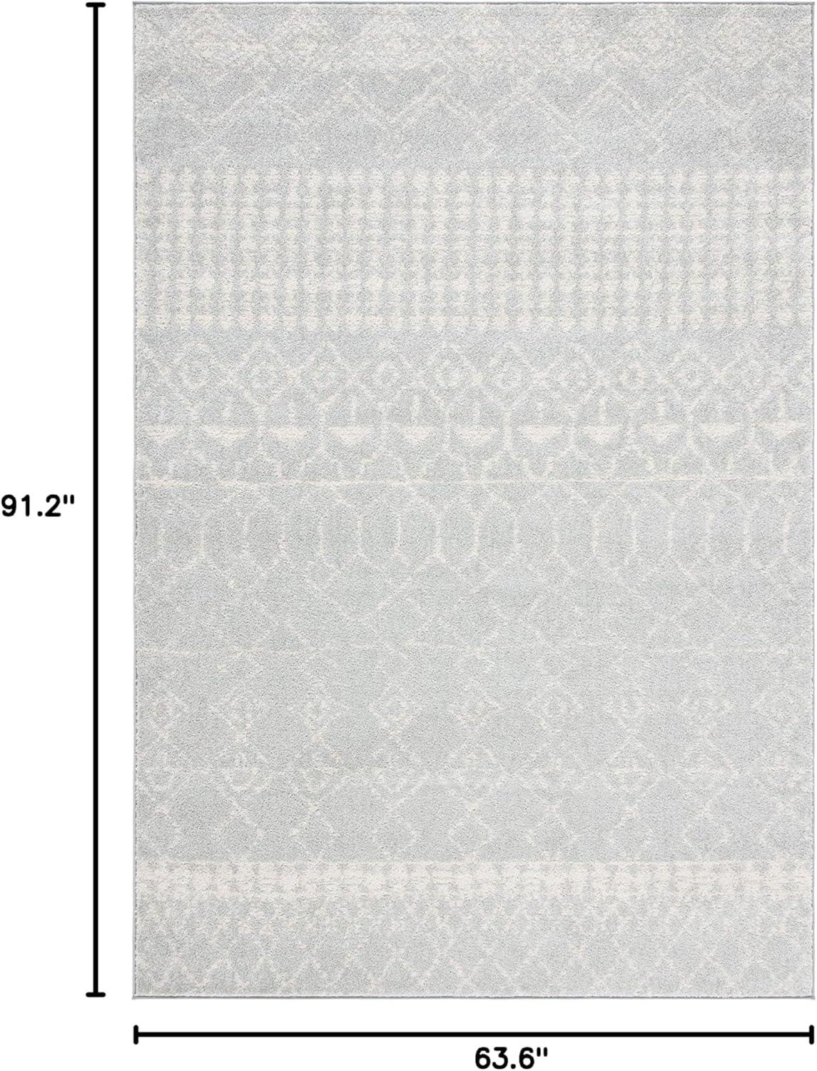 image:imageSAFAVIEH Area Rug 8x10 Tulum Collection Large Ivory amp Black Moroccan Boho Distressed Design NonShedding amp Easy Cleaning Ideal for Living Room Bedroom Office Dining Space TUL229BLight GreyIvory