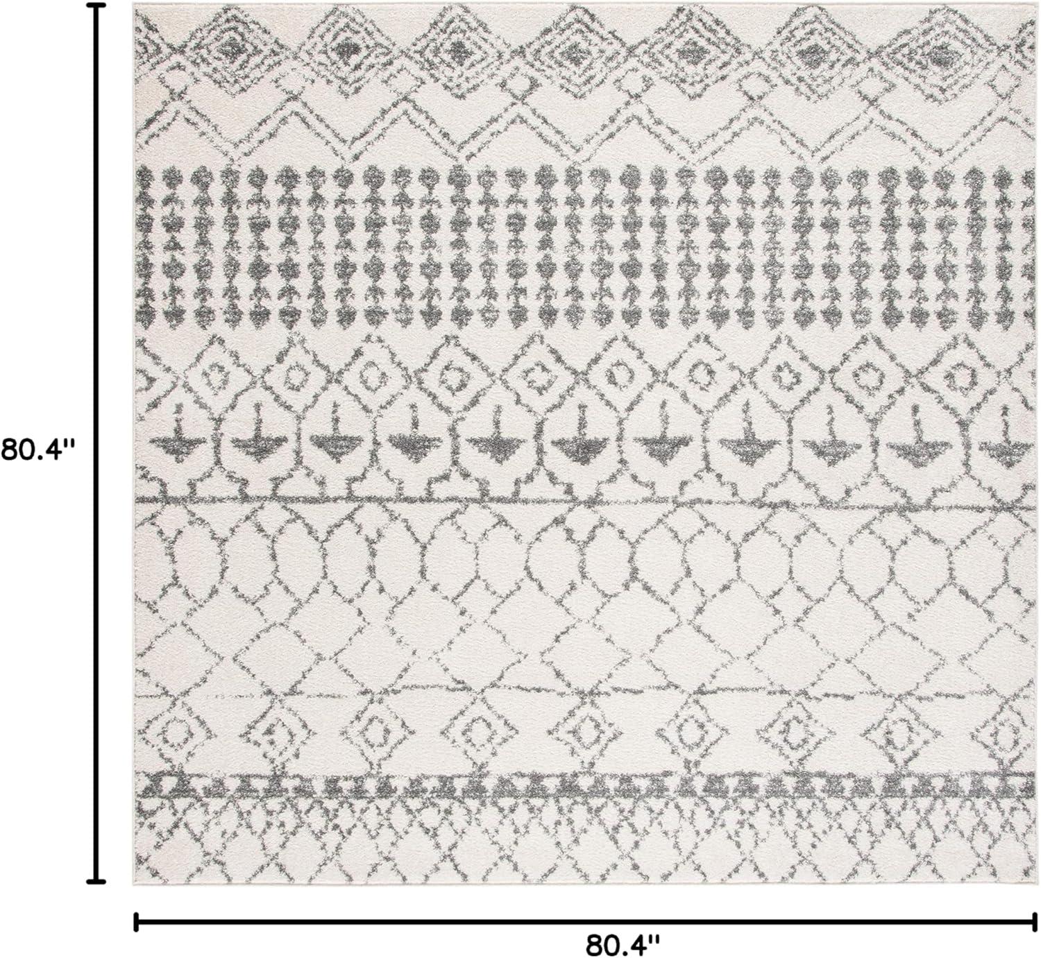 image:imageSAFAVIEH Area Rug 8x10 Tulum Collection Large Ivory amp Black Moroccan Boho Distressed Design NonShedding amp Easy Cleaning Ideal for Living Room Bedroom Office Dining Space TUL229BIvoryGrey