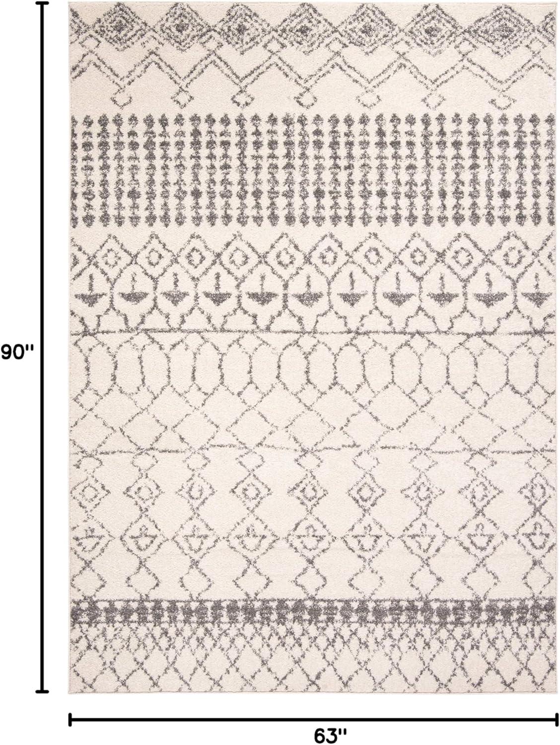 image:imageSAFAVIEH Area Rug 8x10 Tulum Collection Large Ivory amp Black Moroccan Boho Distressed Design NonShedding amp Easy Cleaning Ideal for Living Room Bedroom Office Dining Space TUL229BIvoryGrey
