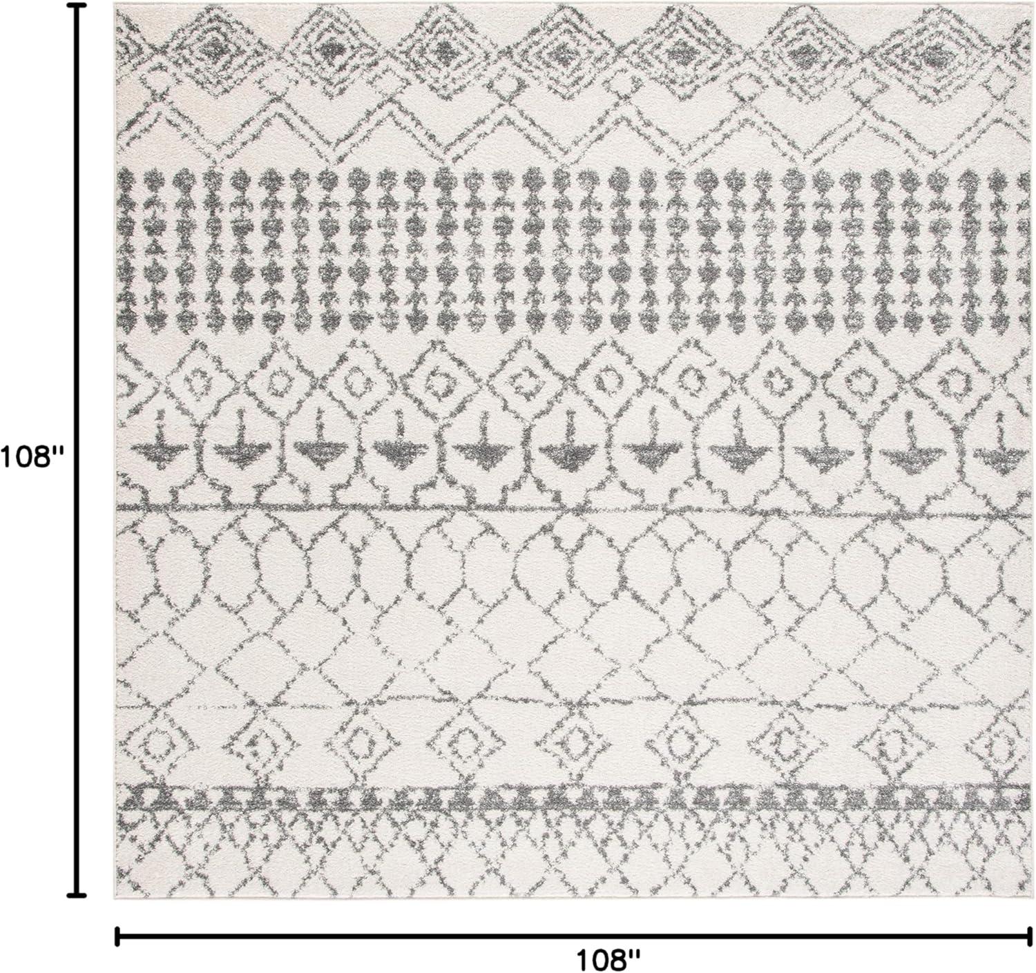 image:imageSAFAVIEH Area Rug 8x10 Tulum Collection Large Ivory amp Black Moroccan Boho Distressed Design NonShedding amp Easy Cleaning Ideal for Living Room Bedroom Office Dining Space TUL229BIvoryGrey